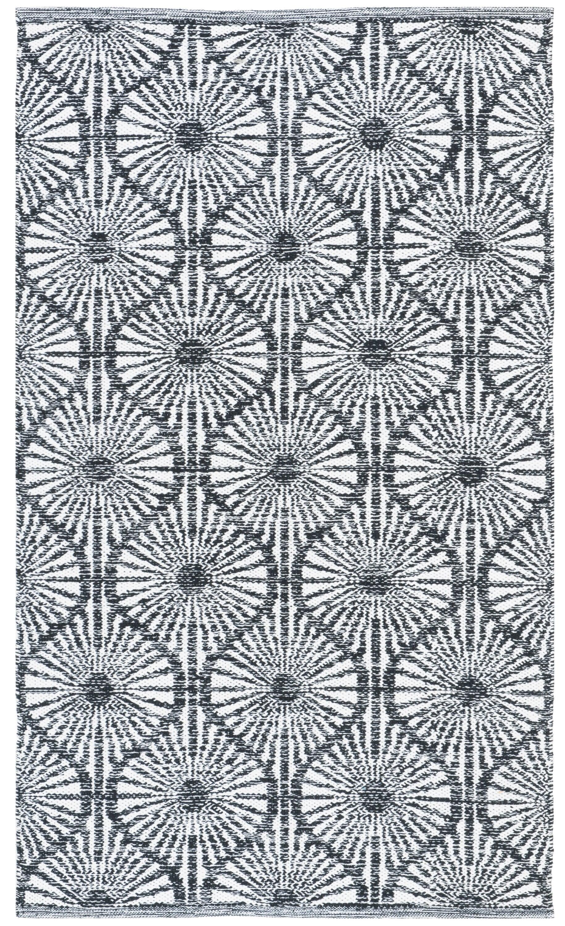 Montauk MTK606 Hand Woven Indoor Accent Rug - Black/Ivory - 3'x5' - Safavieh