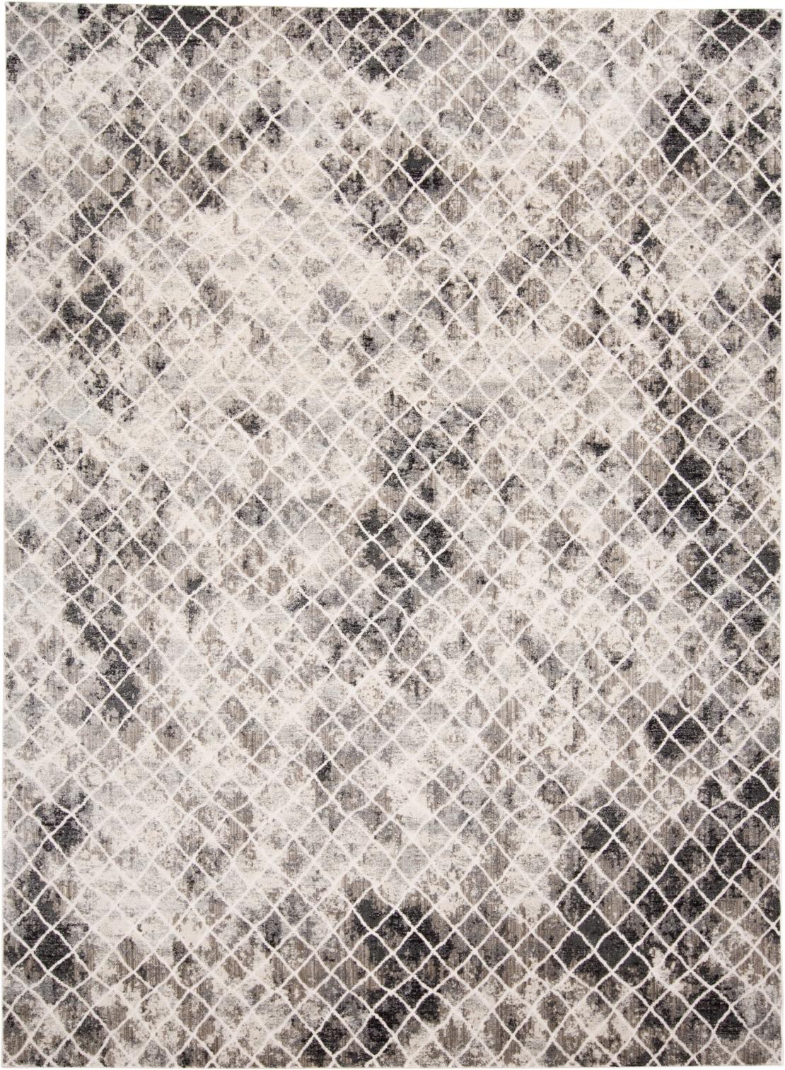 Kano Transitional Diamond Ivory/Gray/Taupe Area Rug