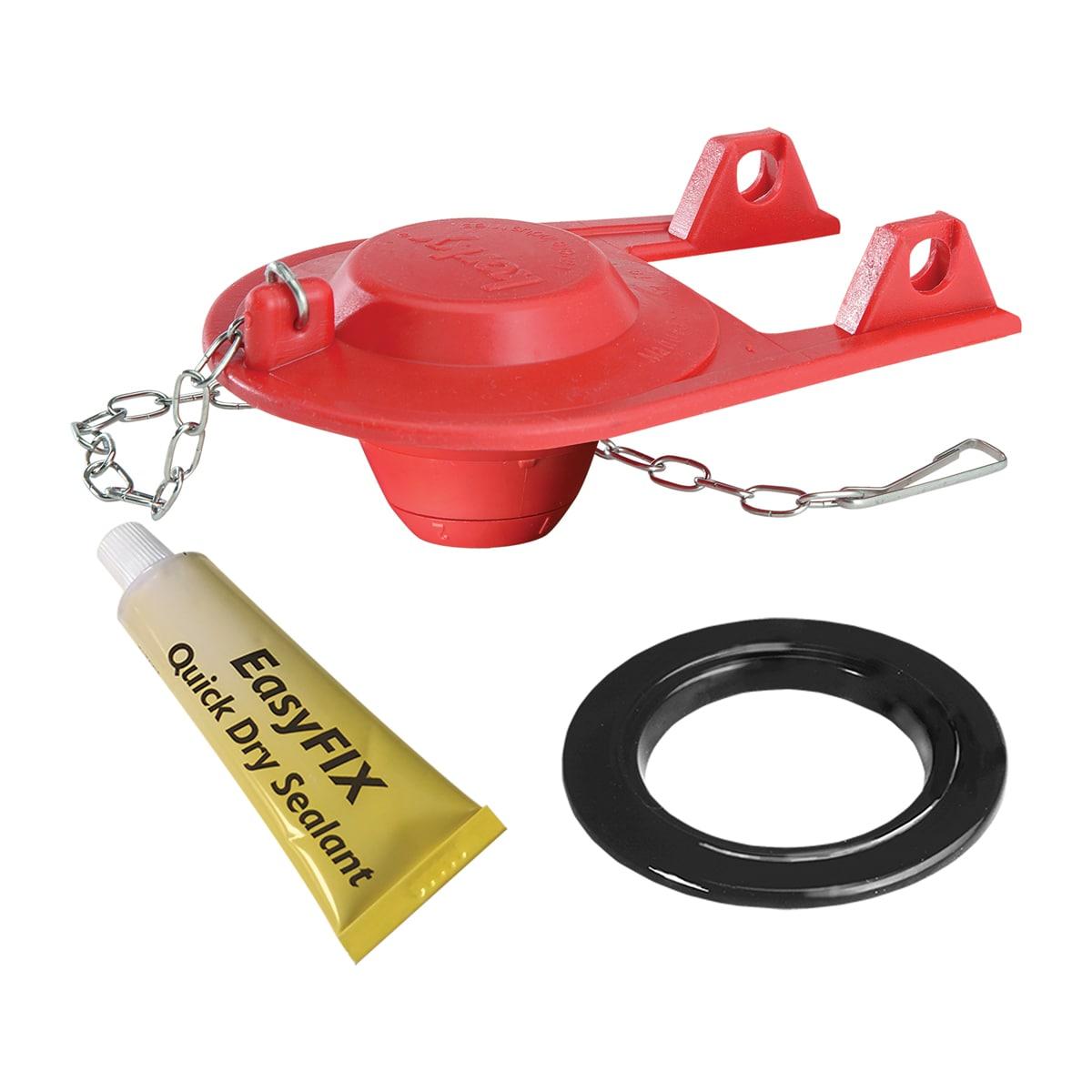 2" Universal Toilet Flush Valve Repair Kit with Adjustable Toilet Flapper