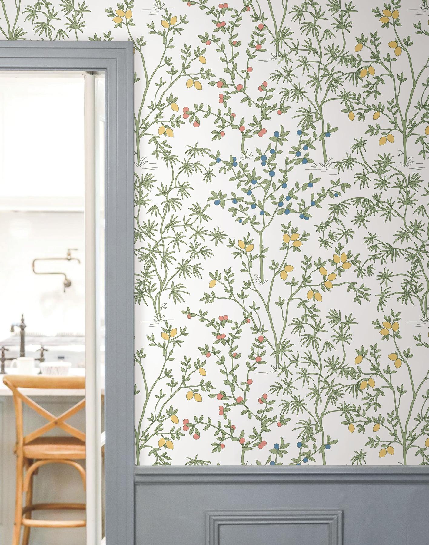 Lemon Grove Peel + Stick Wallpaper by Erin & Ben Co. - White