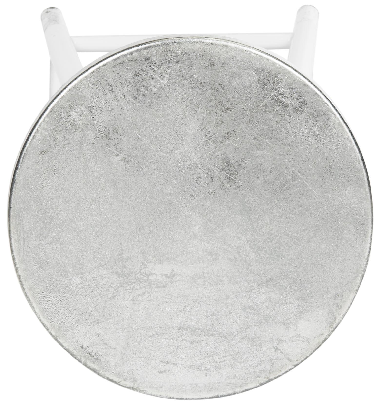 Kenzie 30''H Silver Dipped Bar Stool - FOX3212 - White - Safavieh Couture