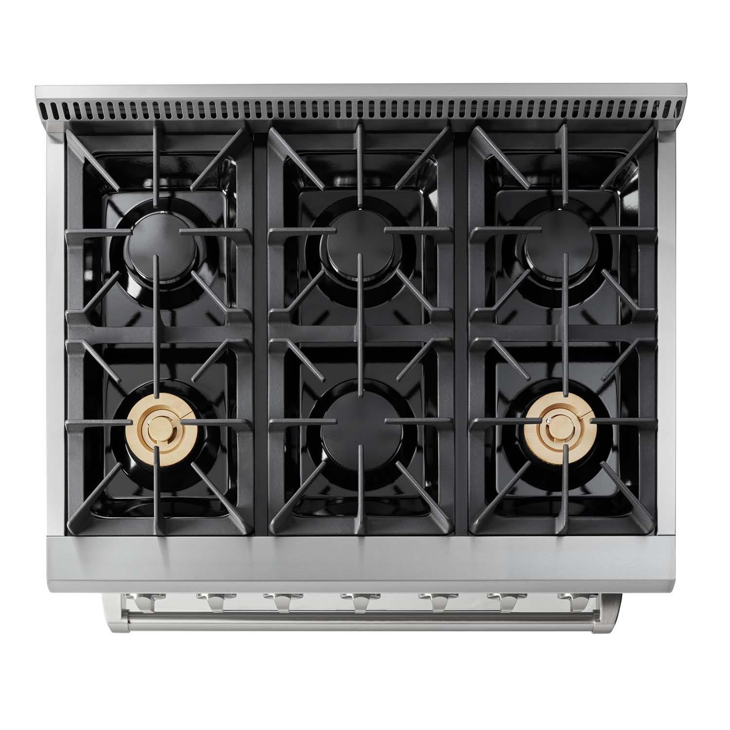Thor Kitchen 36 Inch Professional Gas Range in Stainless Steel-HRG3618U