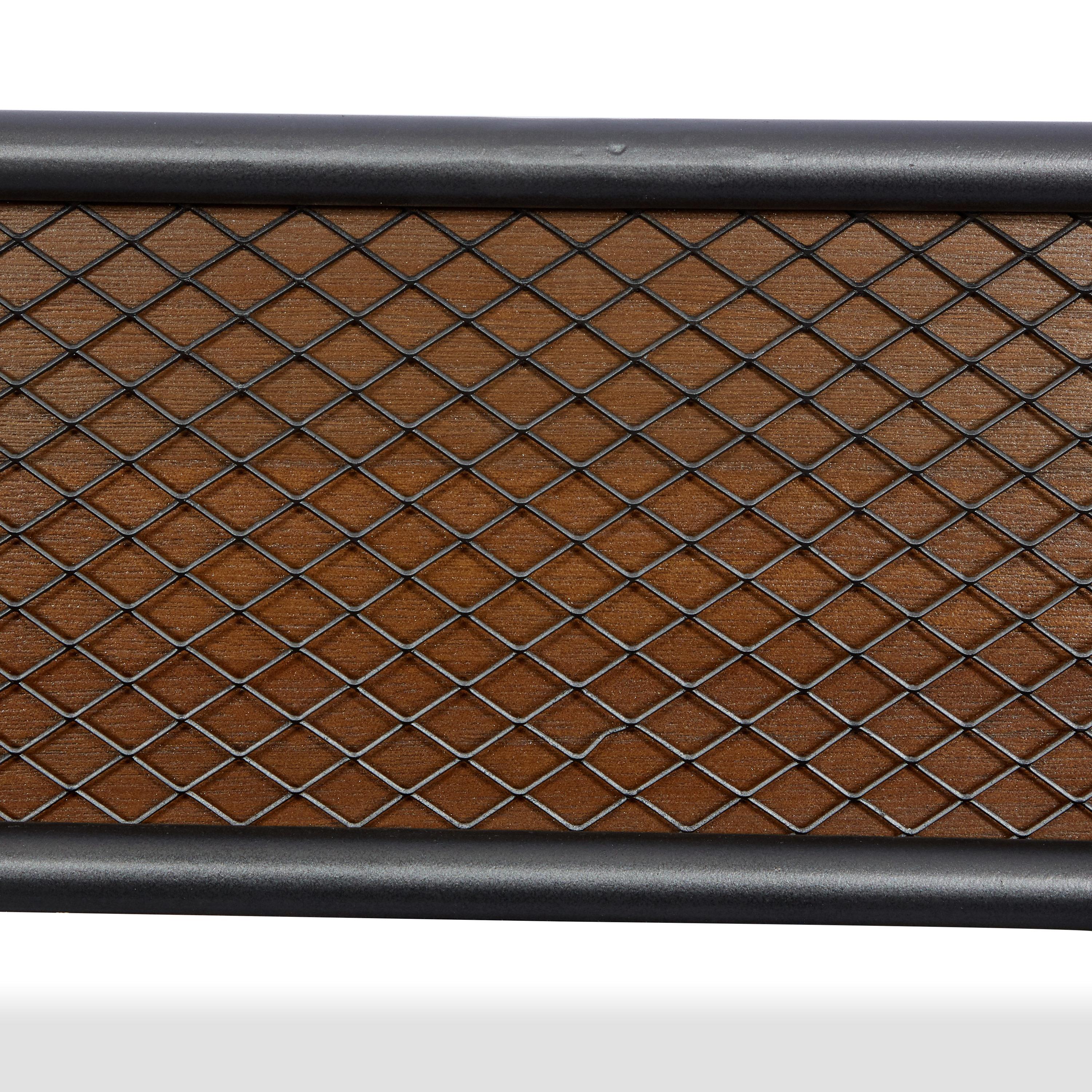 DecMode 32"W, 32"H Square Wall Mirror, Brown
