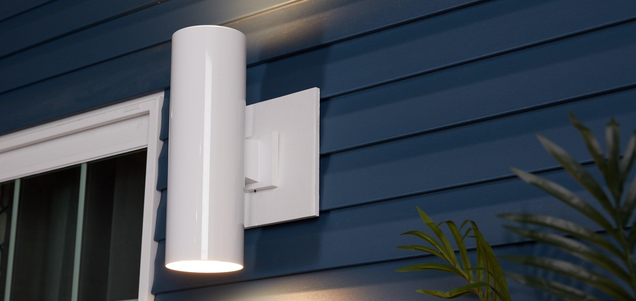 Porcia Outdoor Sconce - White / 18.25"H