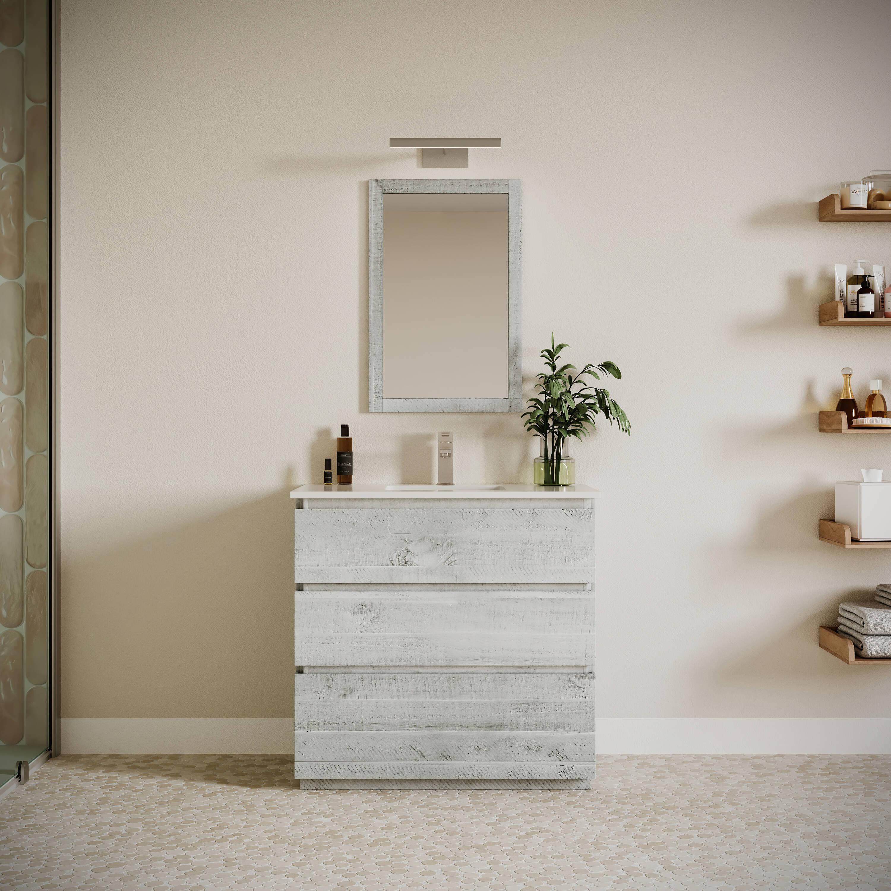 Fresca Formosa 35" Freestanding Single Sink Bathroom Vanity Base Only - Top and Sink Not Included