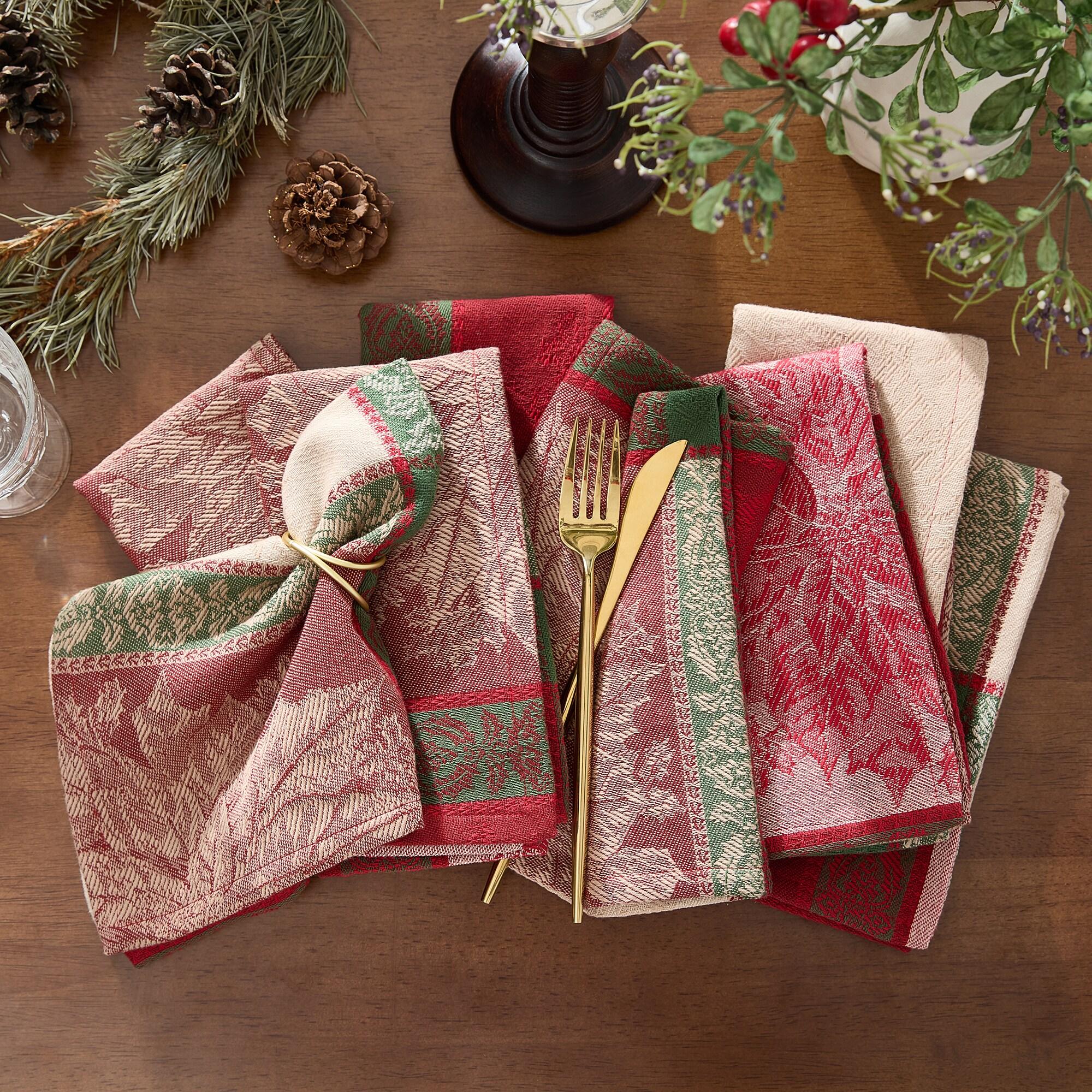 The Holiday Aisle® Kaosayn Jacquard Woven Cotton Christmas/Holiday Rectangle Tablecloth