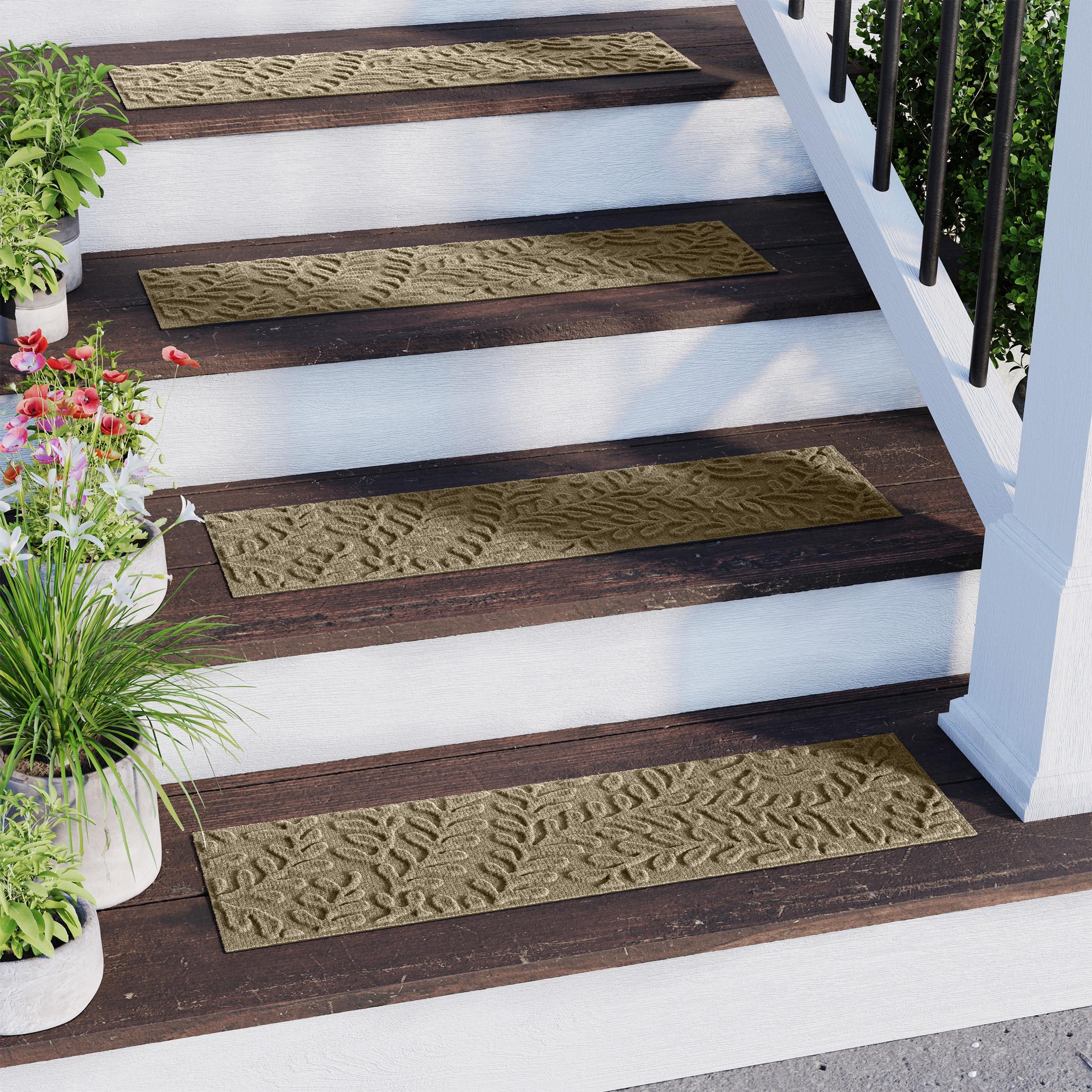 WaterHog Boxwood 8.5" x 30" Indoor Outdoor Stair Treads