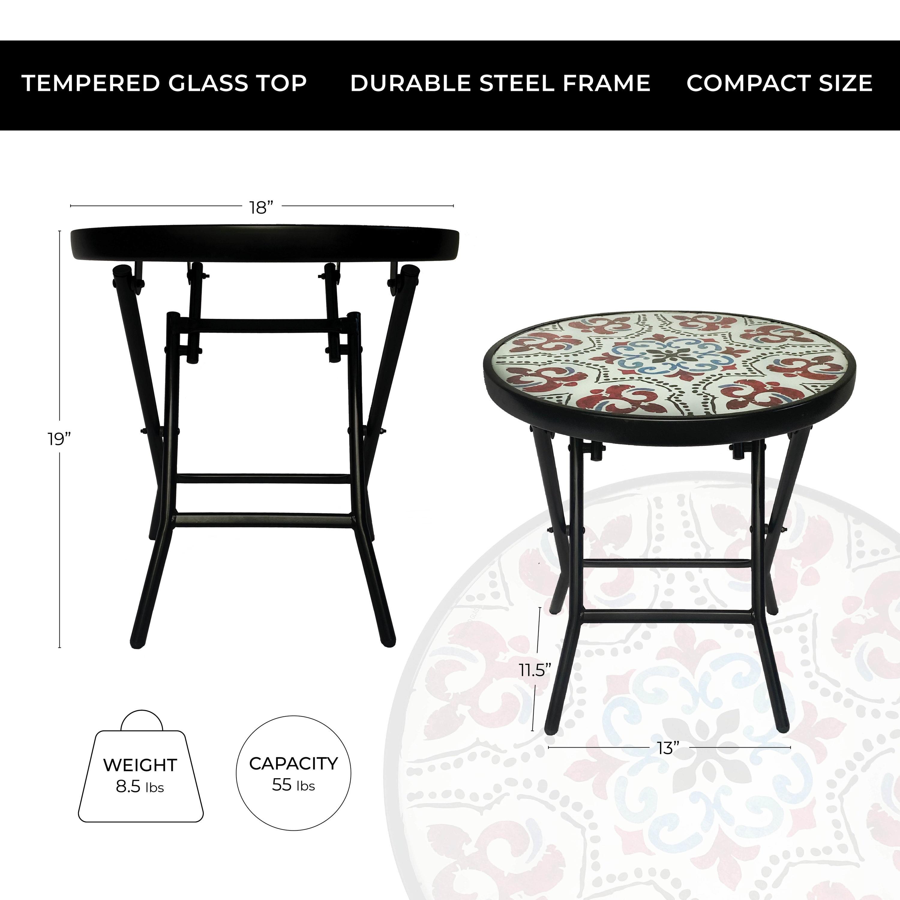 Steel Foldable Table - 18"