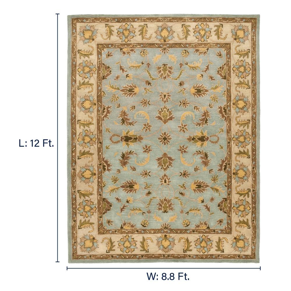 Heritage HG913 Hand Tufted Area Rug - Light Blue/Beige - 8'9"x11'9" - Safavieh.