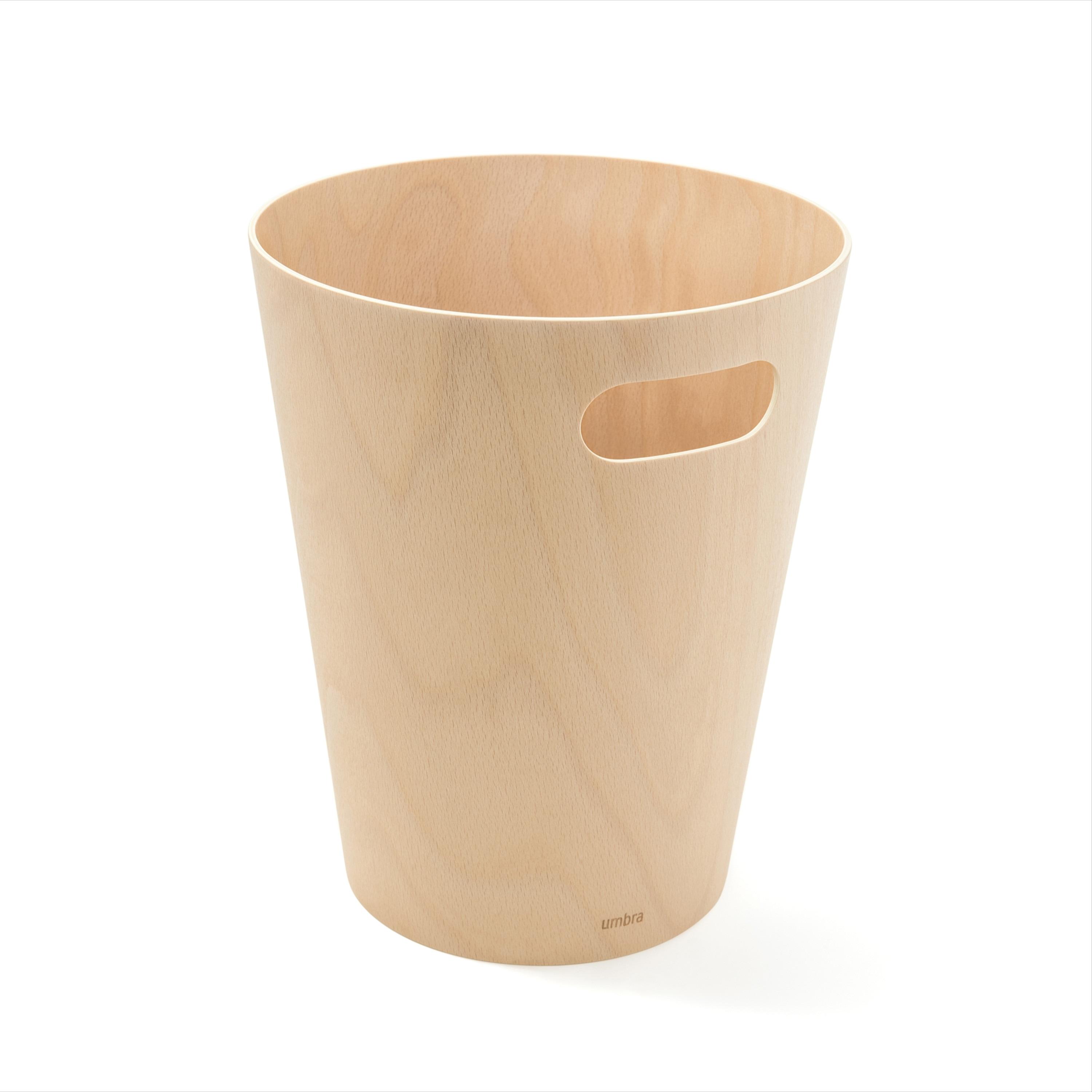 Umbra Woodrow Manufactured Wood Open Waste Basket - 2.25 Gallons