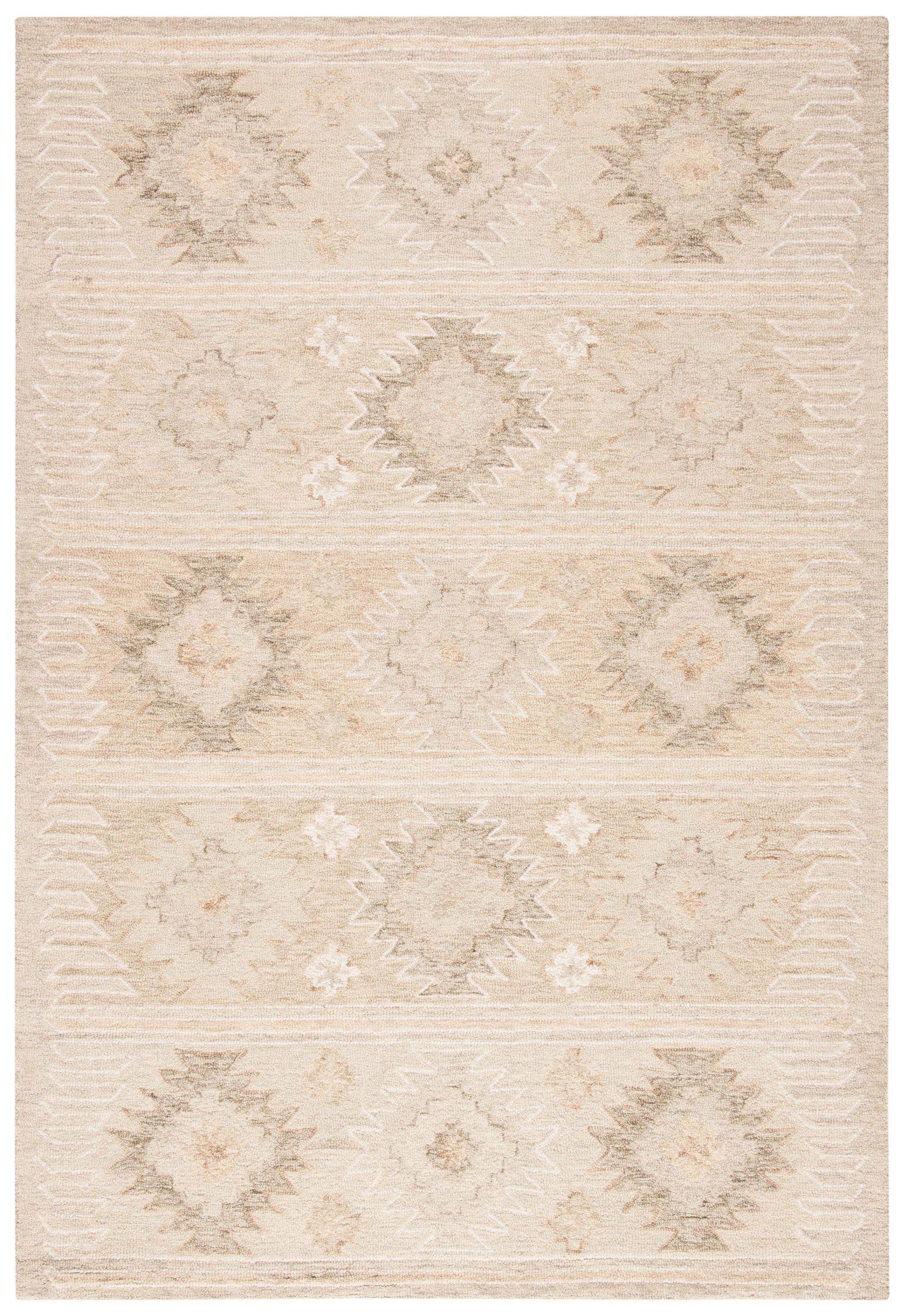 Capri CPR203 Hand Tufted Area Rug - Beige - 5'x8' - Safavieh.