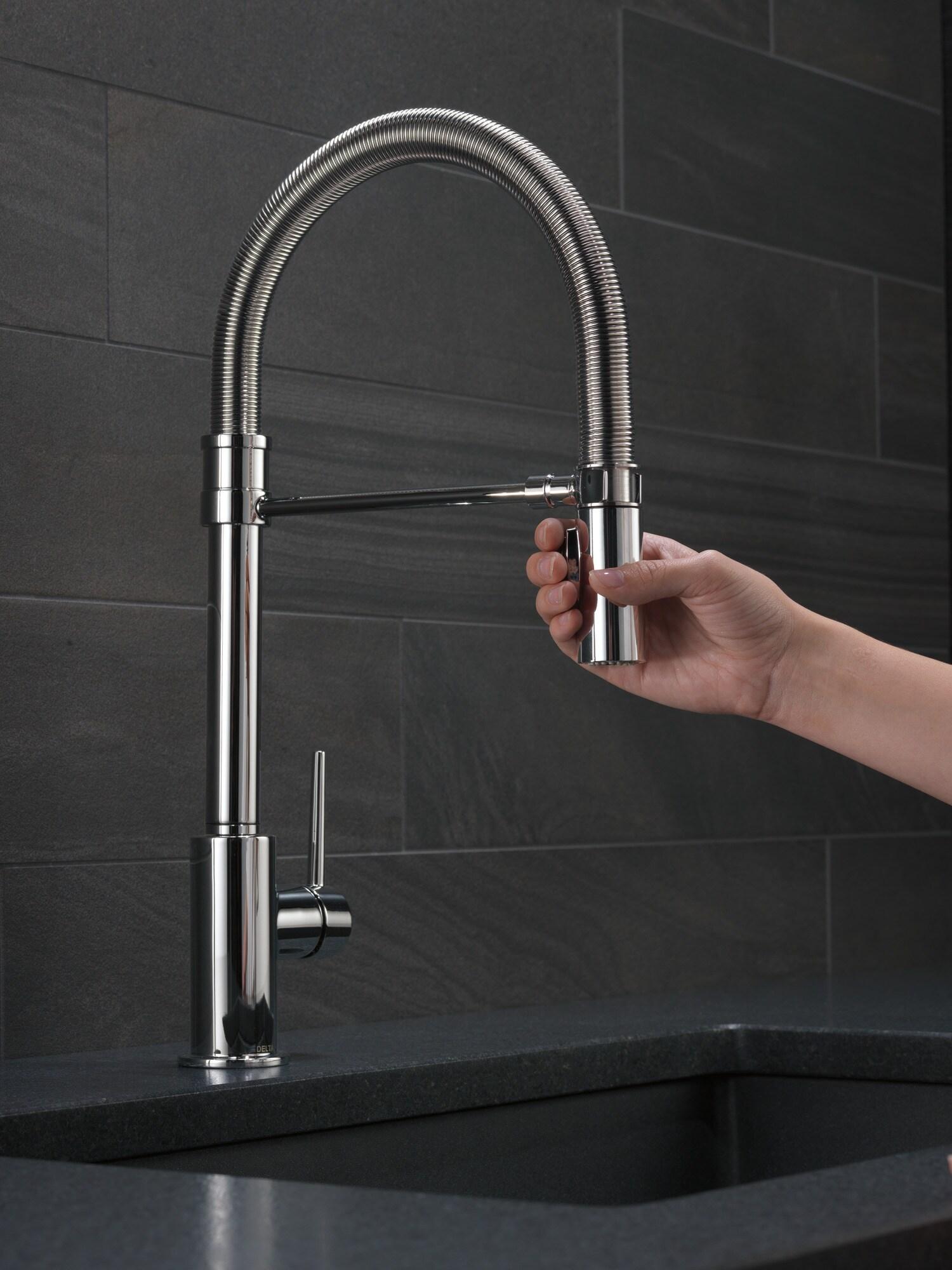 Trinsic Pull Down Sprayer Kitchen Sink Faucet, Pro Commercial Style Pull Down Kitchen Faucet