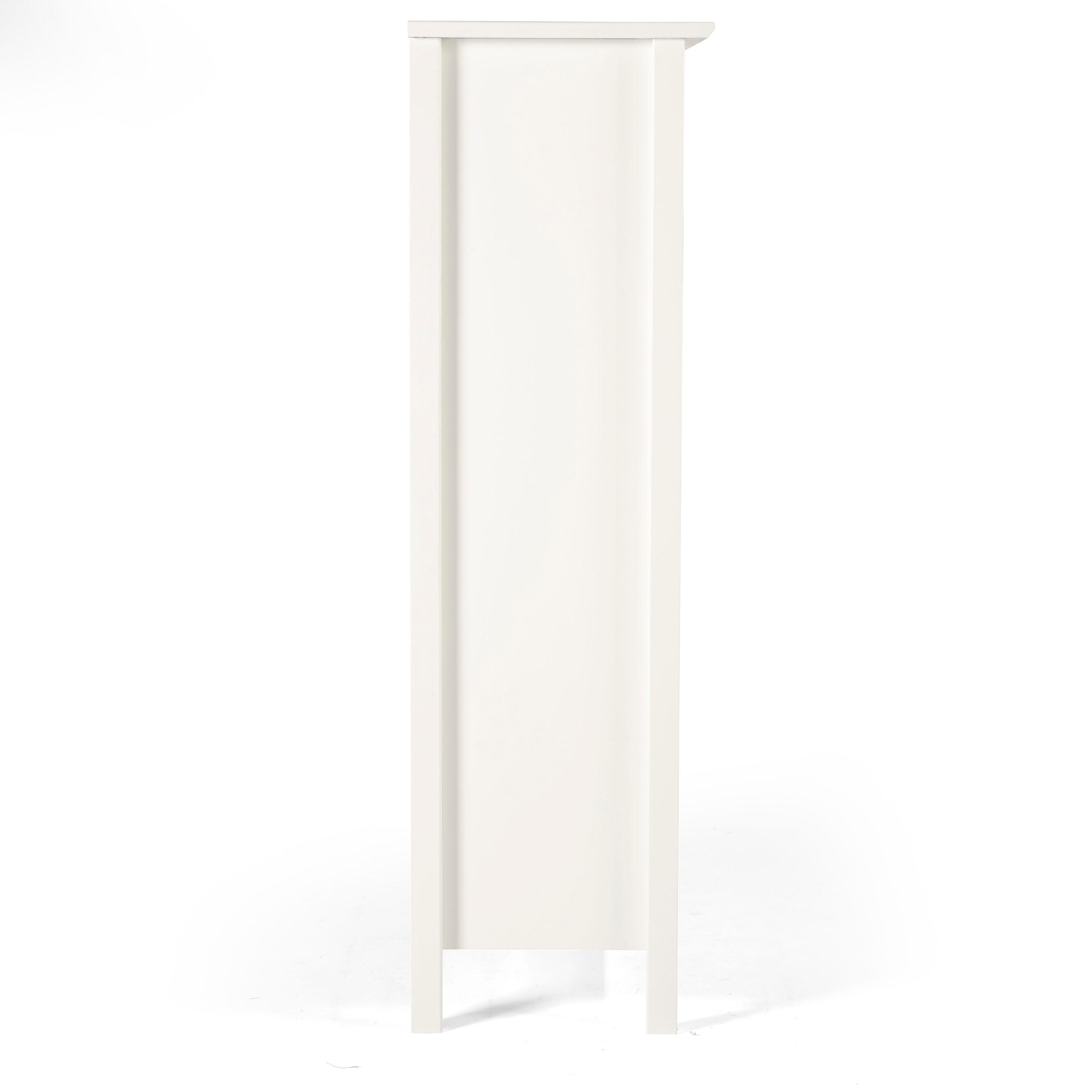 Alaterre Furniture Simplicity 48" Wood 3-Shelf Bookcase in White