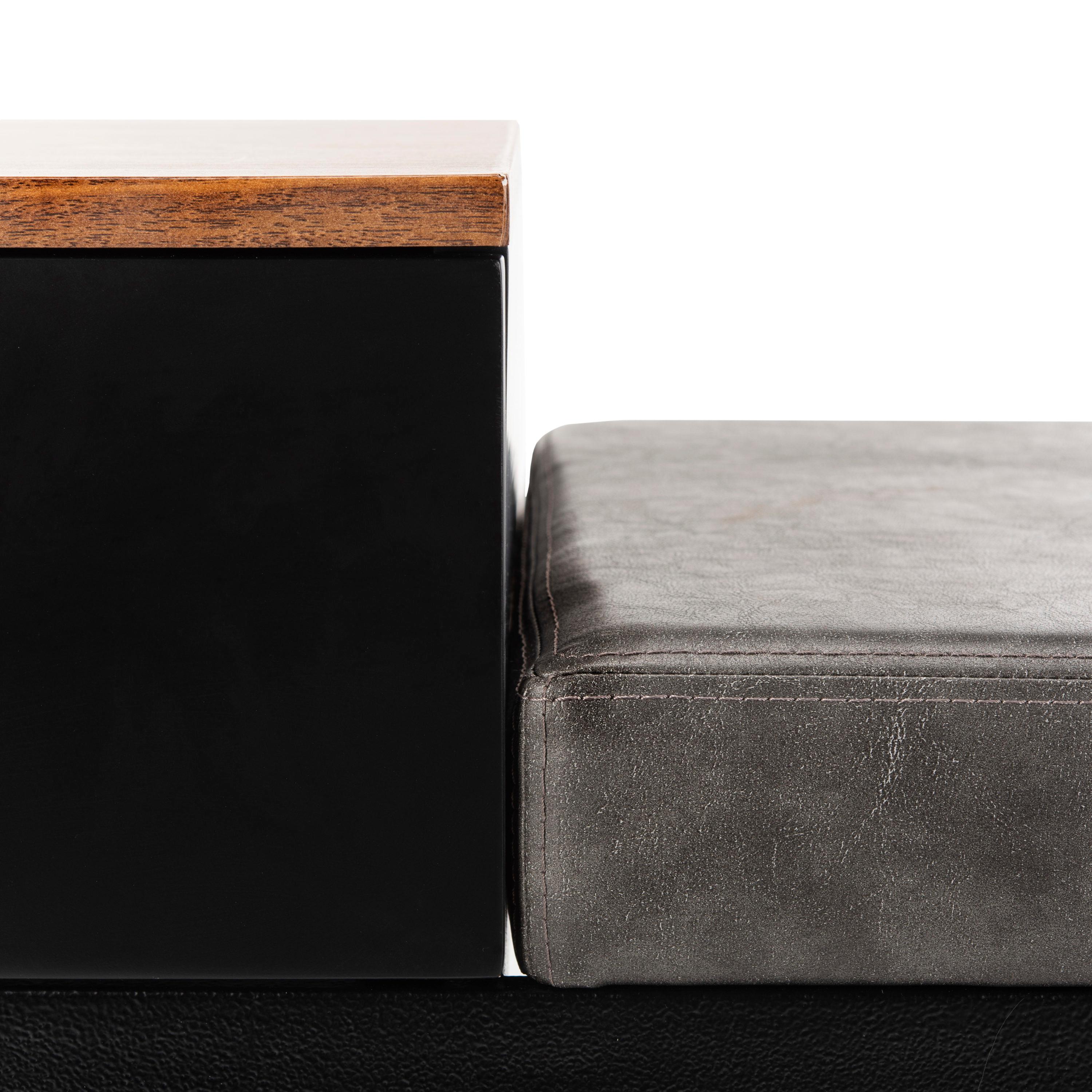 Maruka Bench with Storage - Brown/Grey - Safavieh