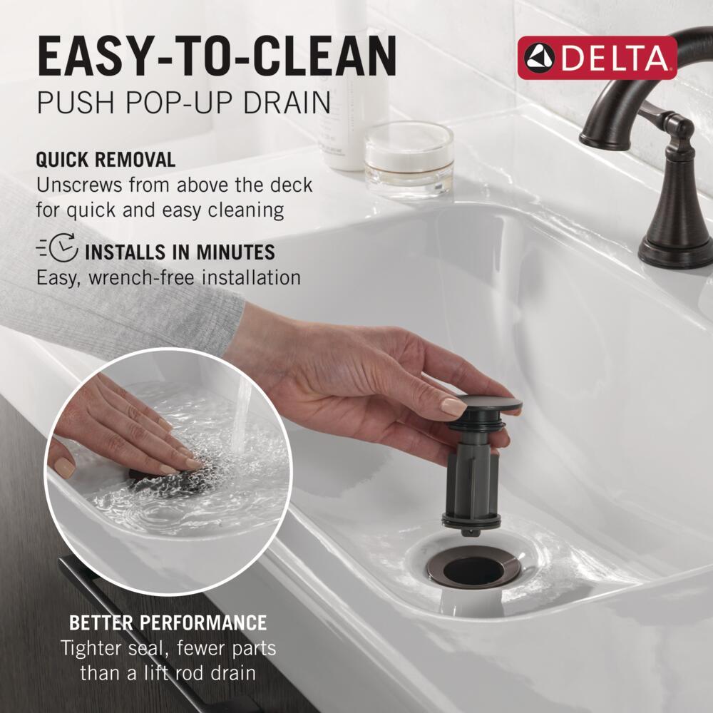 Delta Archdale Venetian Bronze 4-in centerset 2-Handle WaterSense Bathroom Sink Faucet with Drain