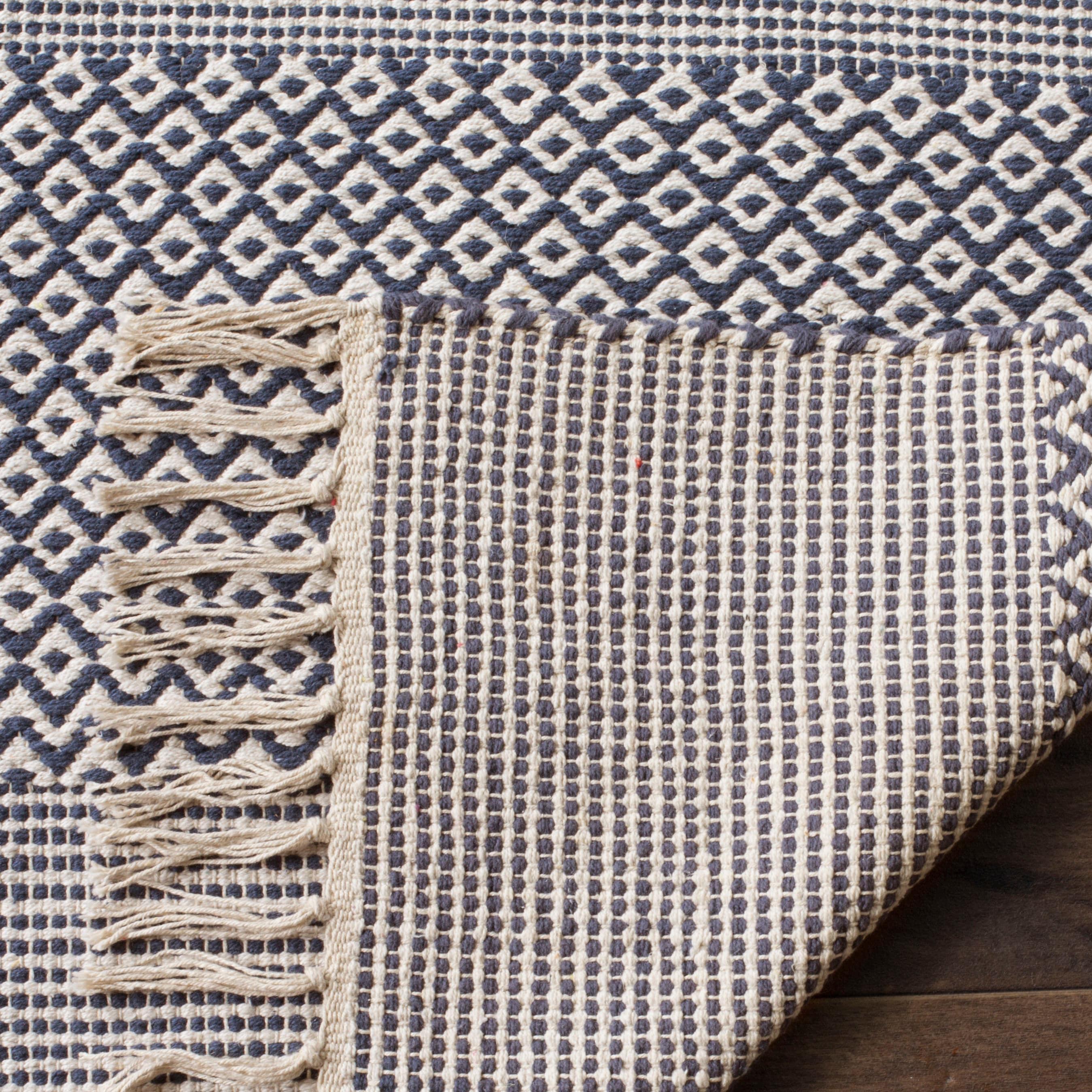 Montauk MTK330 Hand Woven Indoor Area Rug - Ivory/Navy - 8'x10' - Safavieh