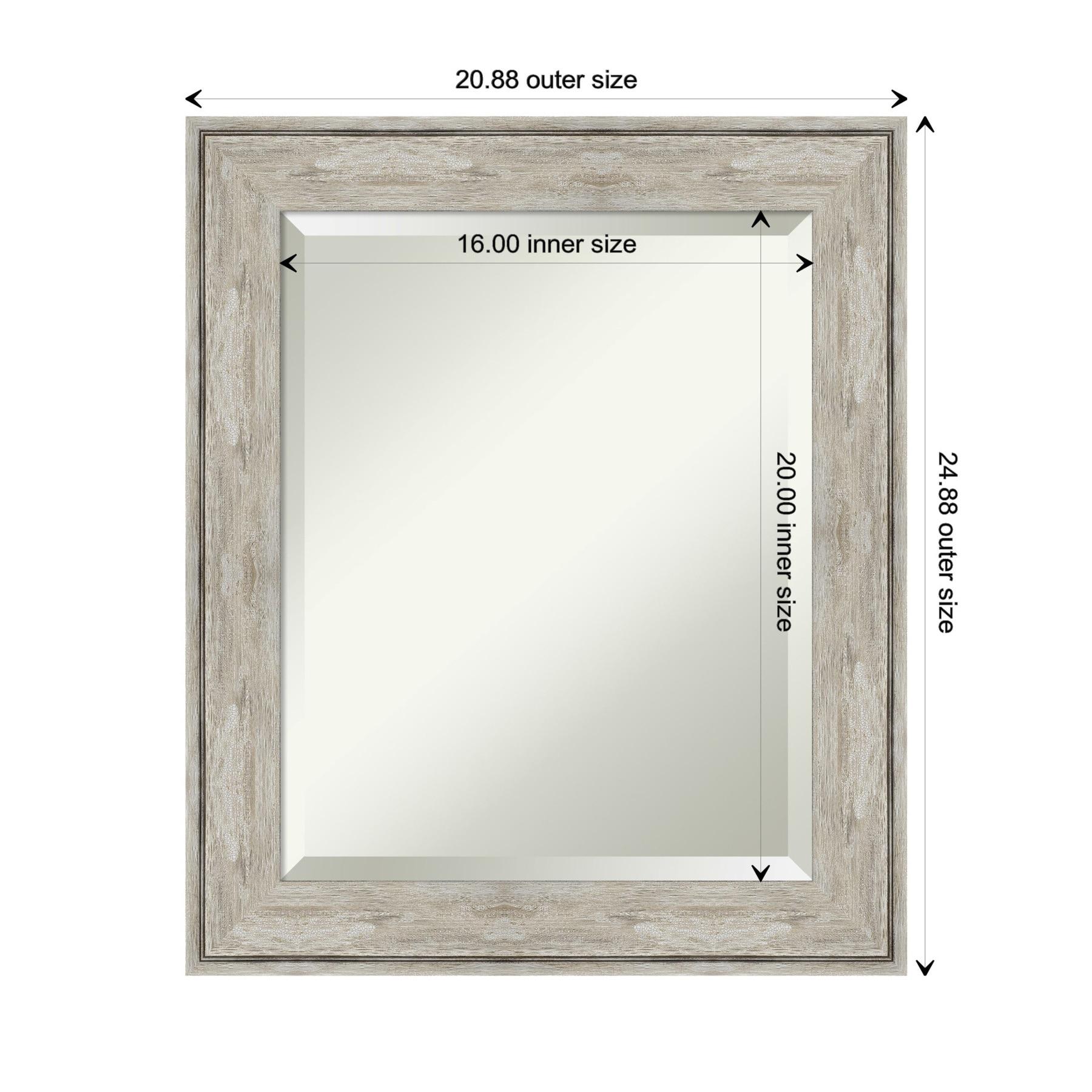 Amanti Art Crackled Metallic Framed Wall Mirror - 20.88 x 24.88 in