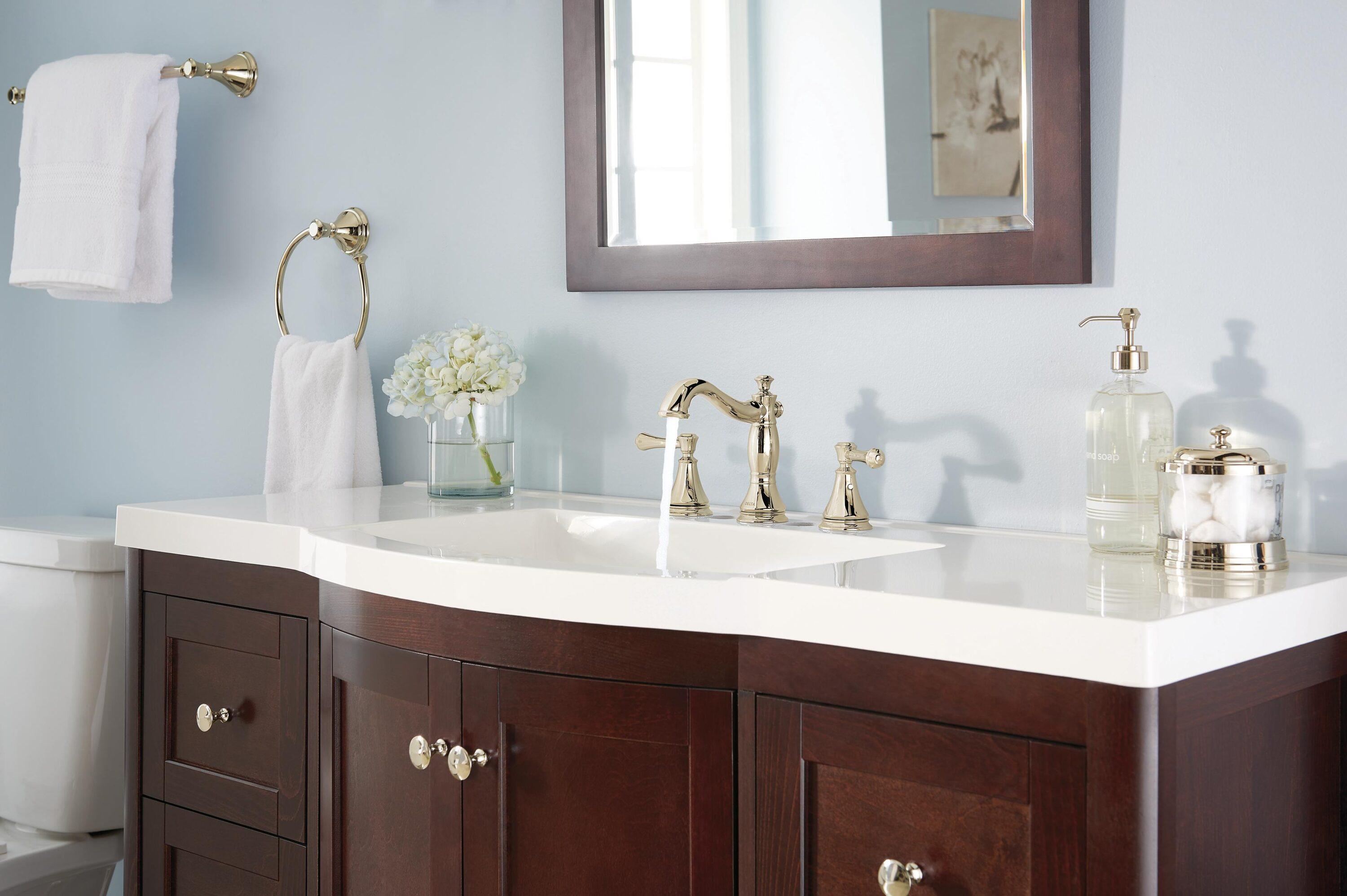 Cassidy Widespread Bathroom Faucet 3 Hole, 2-handle Bathroom Sink Faucet with Drain Assembly