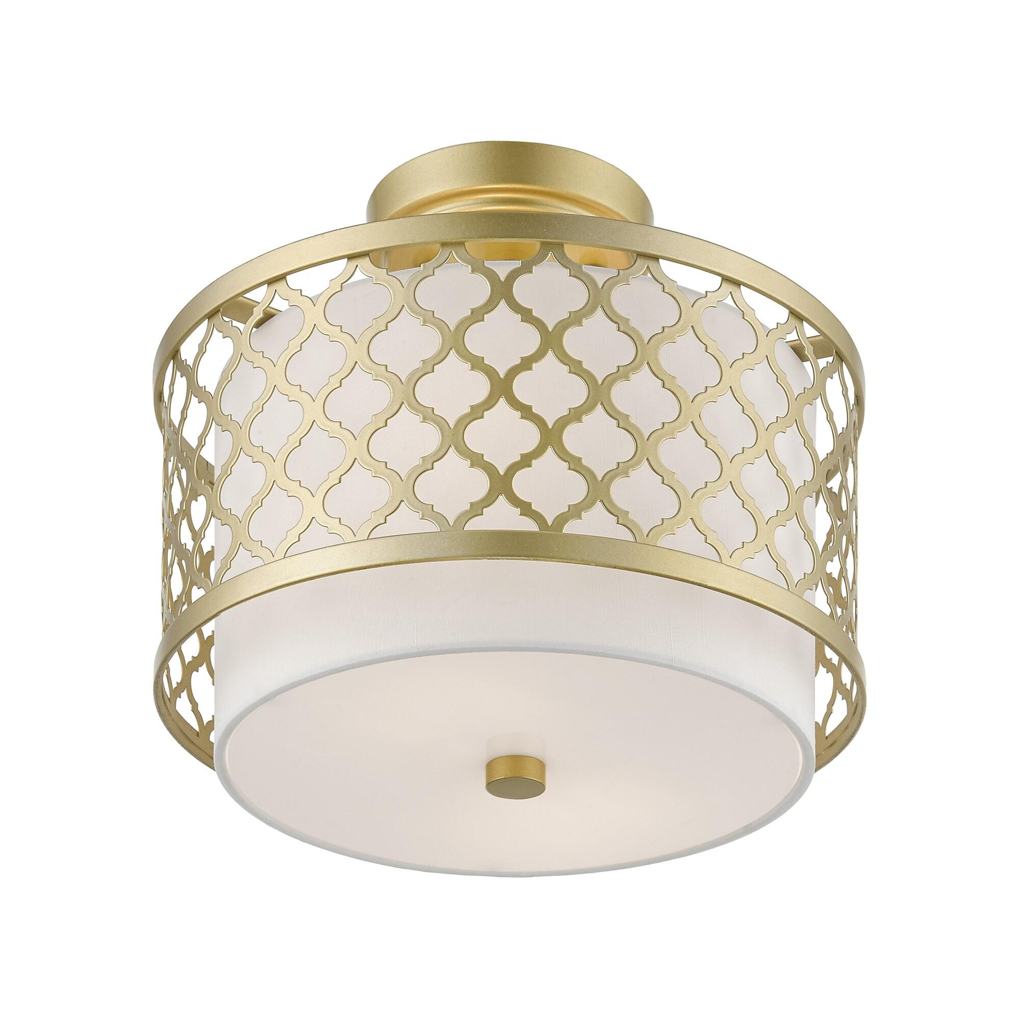 Livex Lighting Arabesque 2 - Light Semi-Flush Mount in  Soft Gold