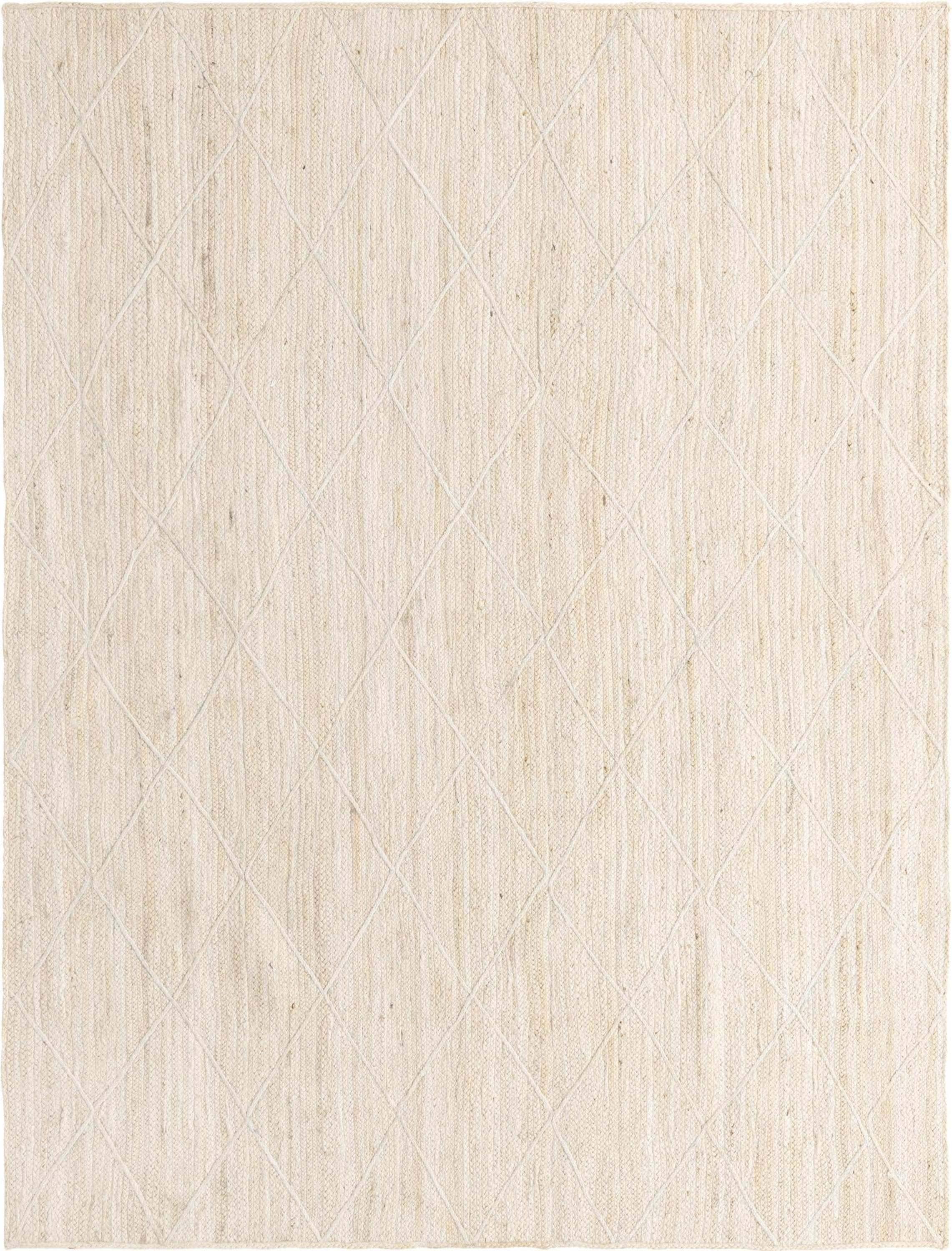 Unique Loom 8' 0 x 11' 0 Braided Jute Ivory Area Rug