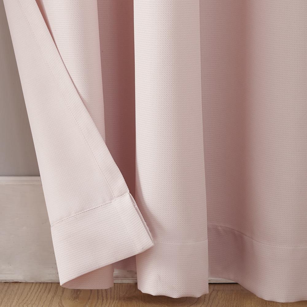 95"x40" Sora Casual Textured Light Filtering Grommet Top Curtain Panel Pink - No. 918