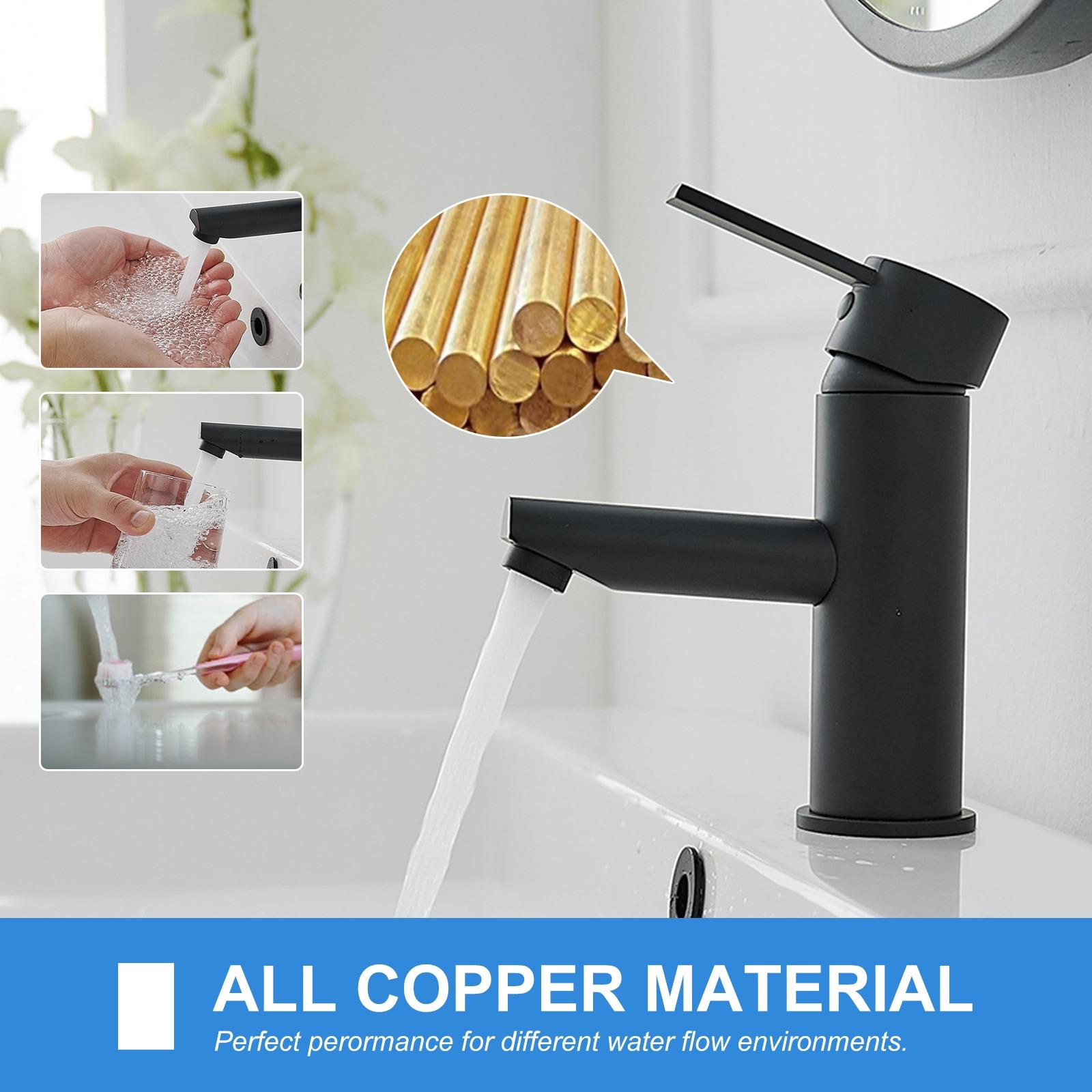 VIBRANTBATH A-96054-Black Single-Hole Single-handle Bathroom Faucet