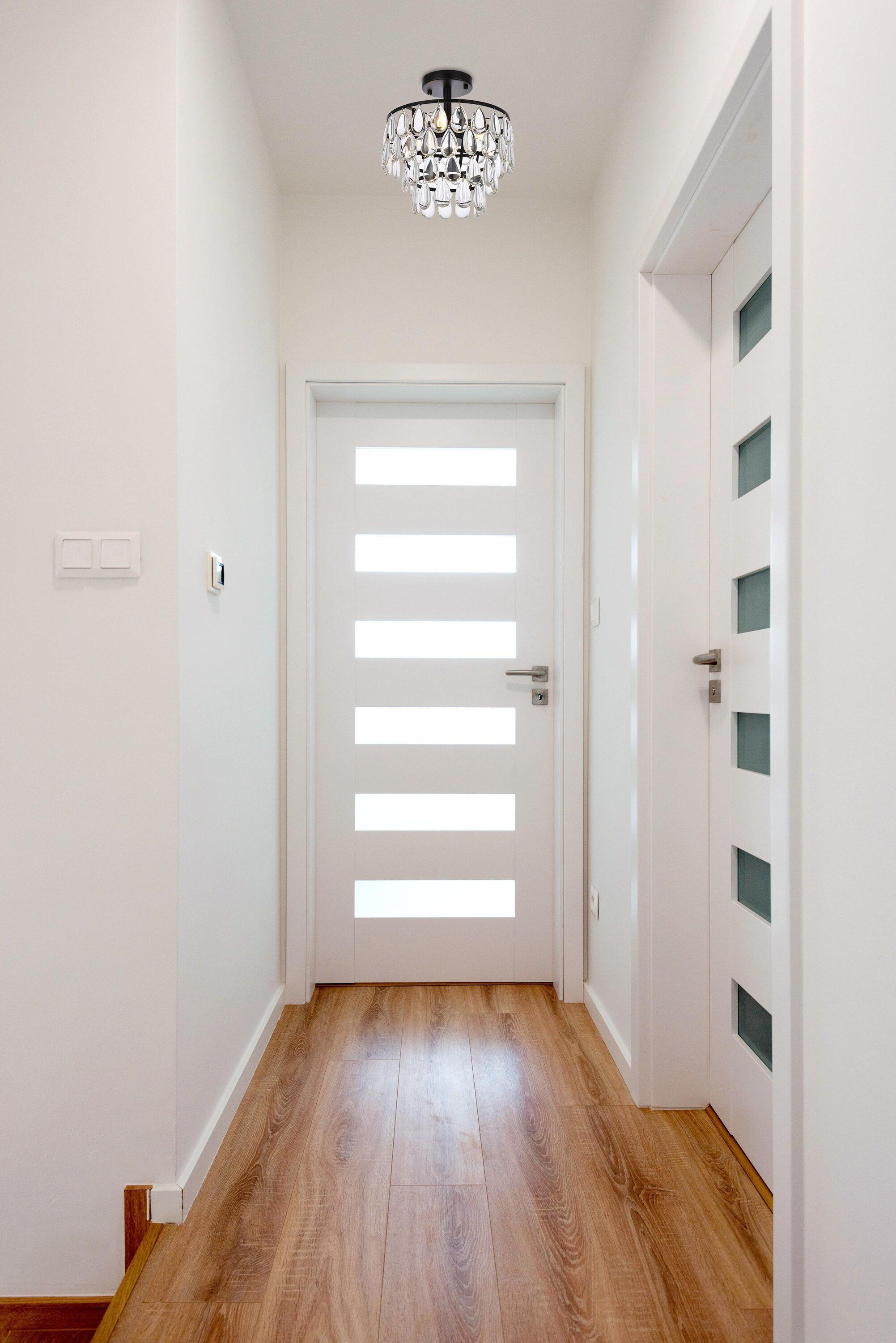 Elegant Lighting Mila 12 inch flush mount in black