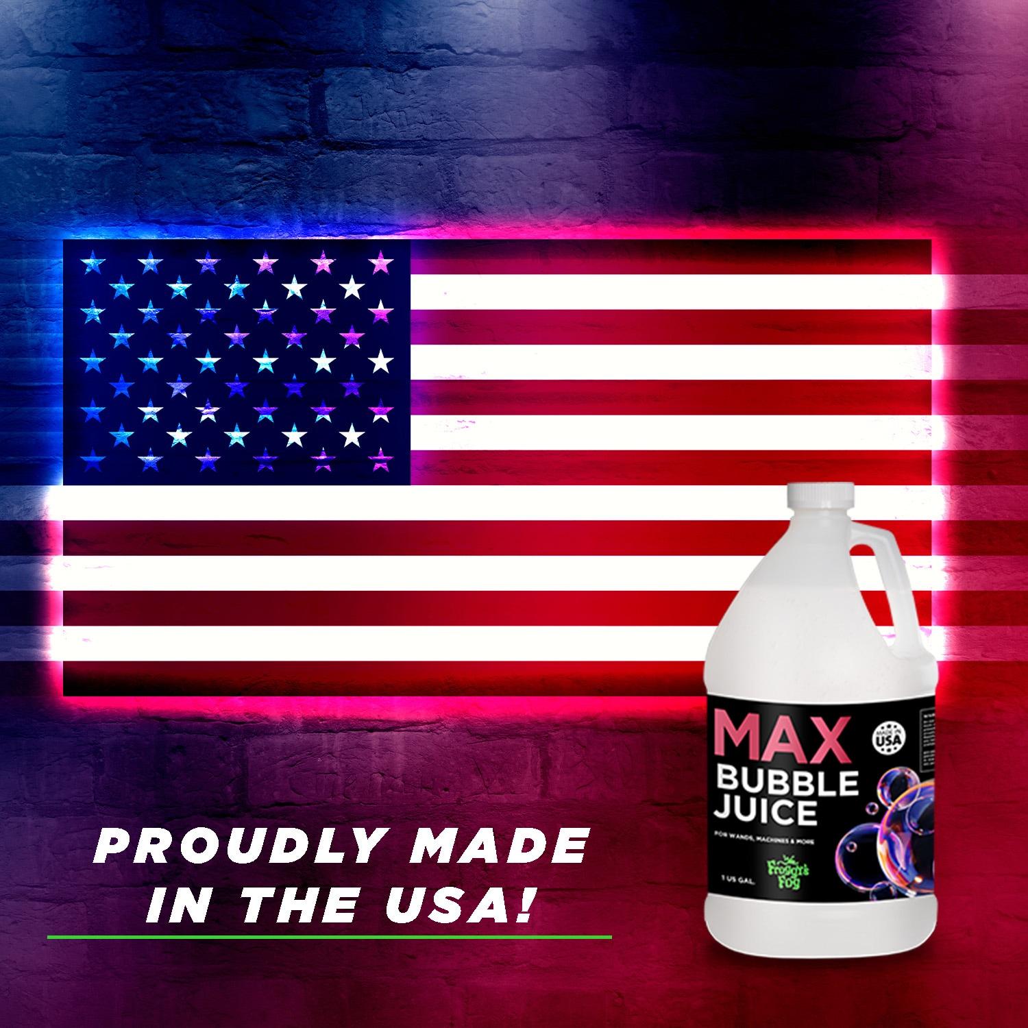 Froggy's Fog MAX Bubble Juice, Strong, Long-Lasting Bubble Solution Creates 10x Bubbles for Bubble Machines, Bubblers, and Bubble Wands, 1 Gallon