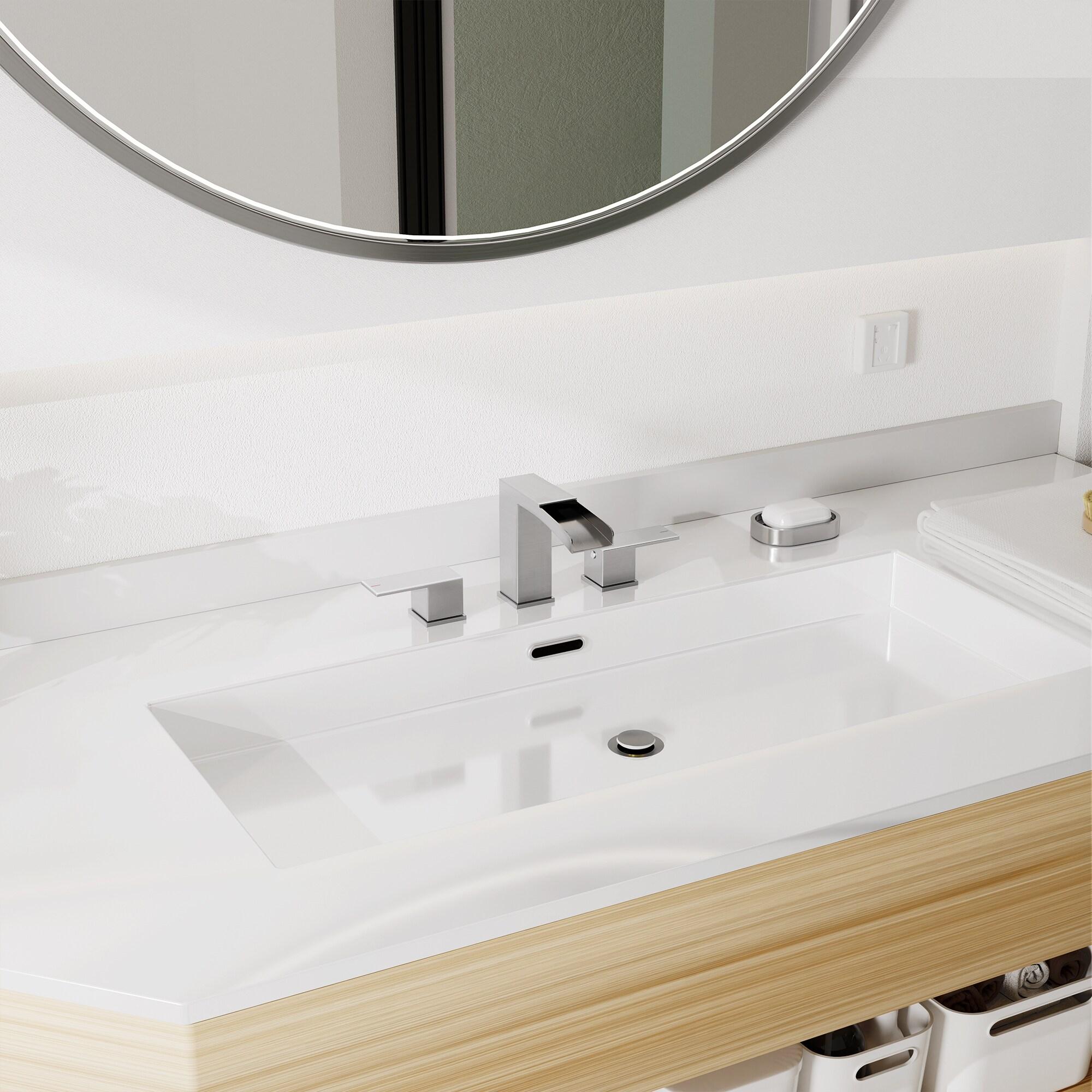 Widespread 2-handle Bathroom Faucet with Drain Assembly