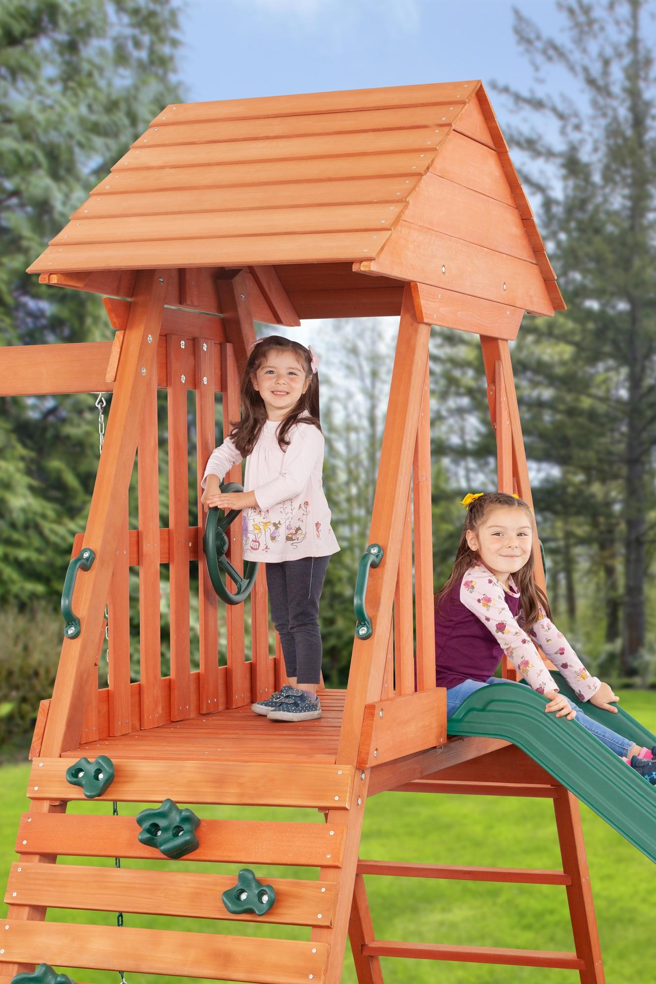 Creative Cedar Designs Chalet Complete Wooden Swing Set