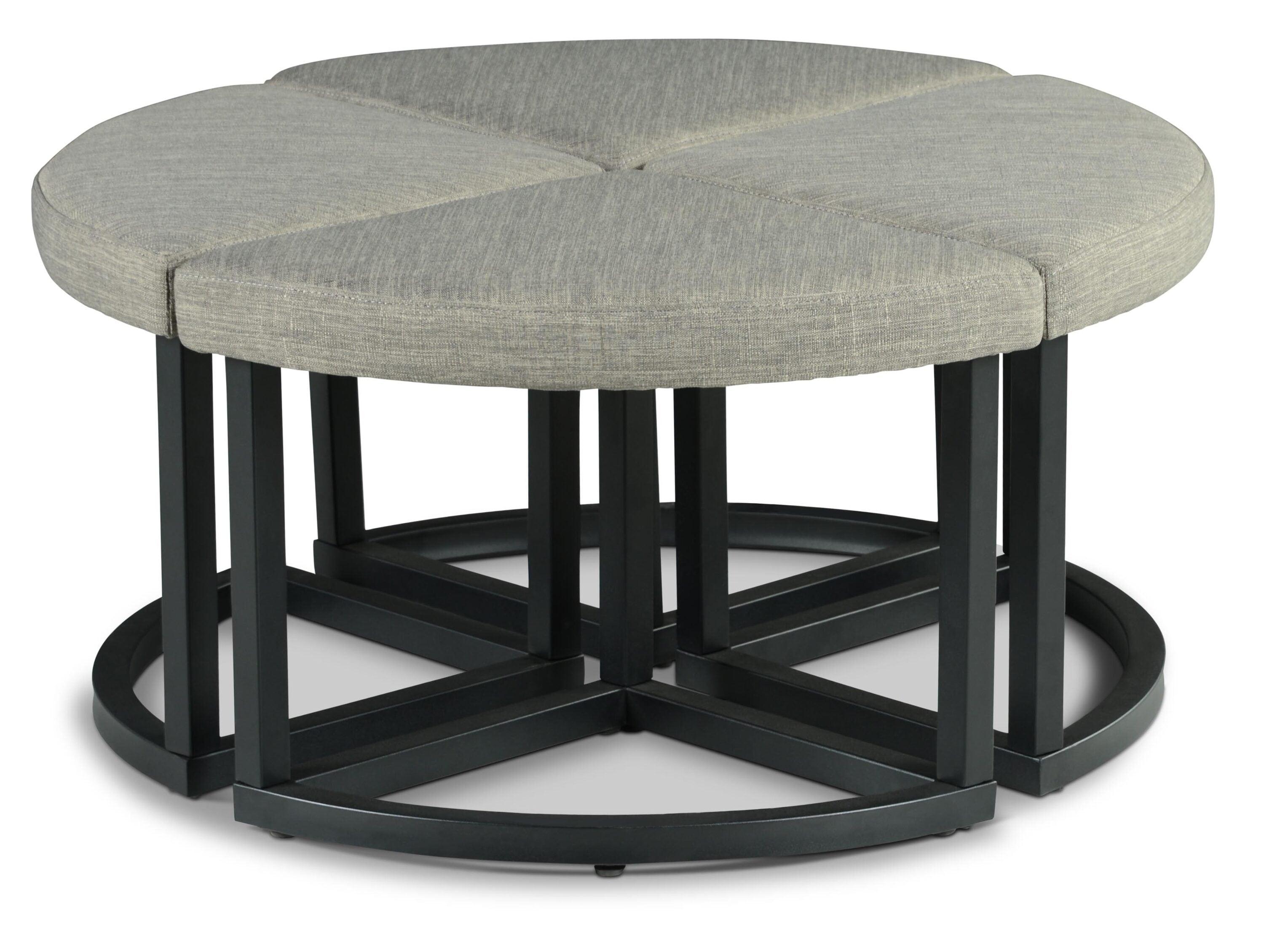 17 Stories Stannos 36" Round Coffee Table with 4 Stools