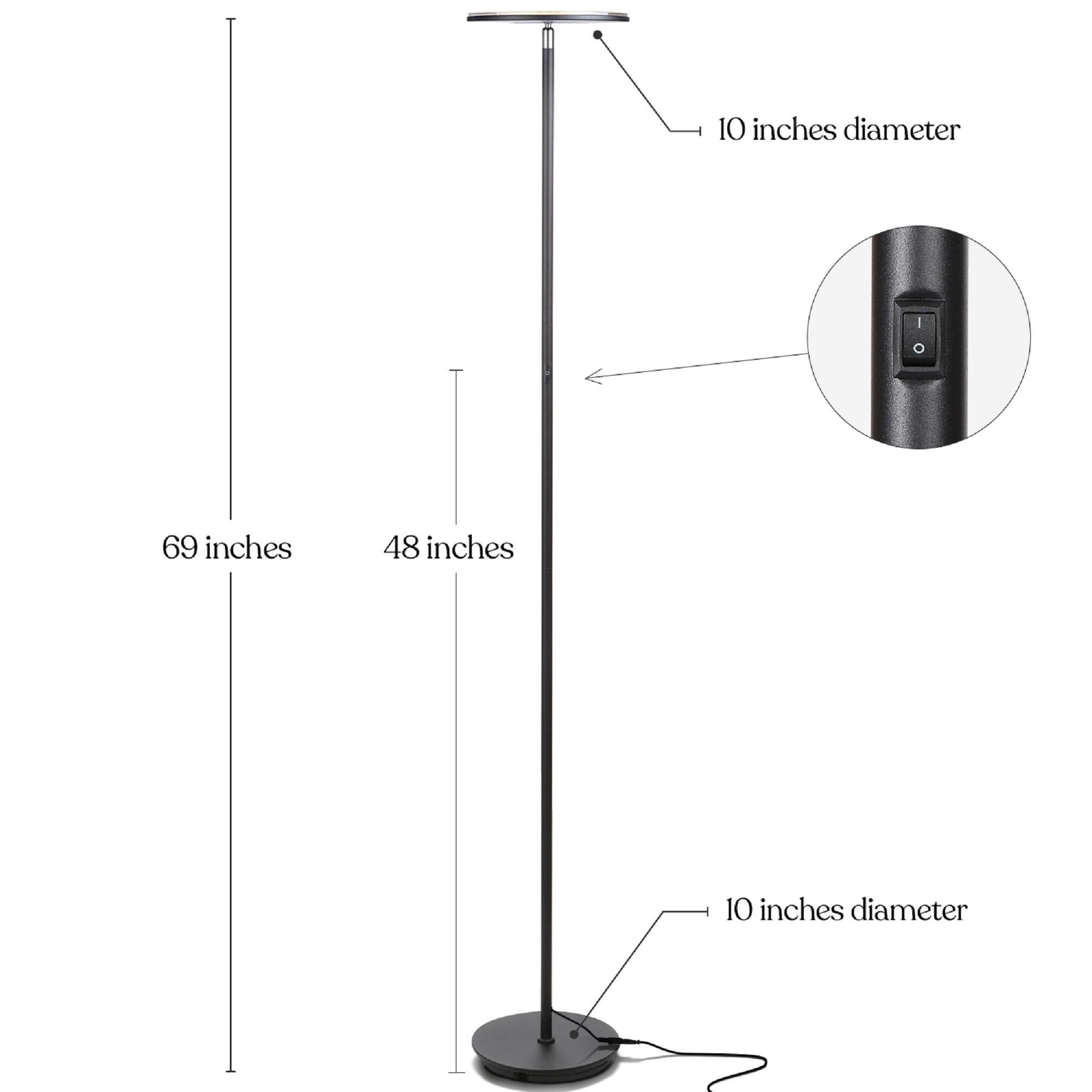 Brightech Sky Colors 69 in. RGB Modern LED Floor Lamp