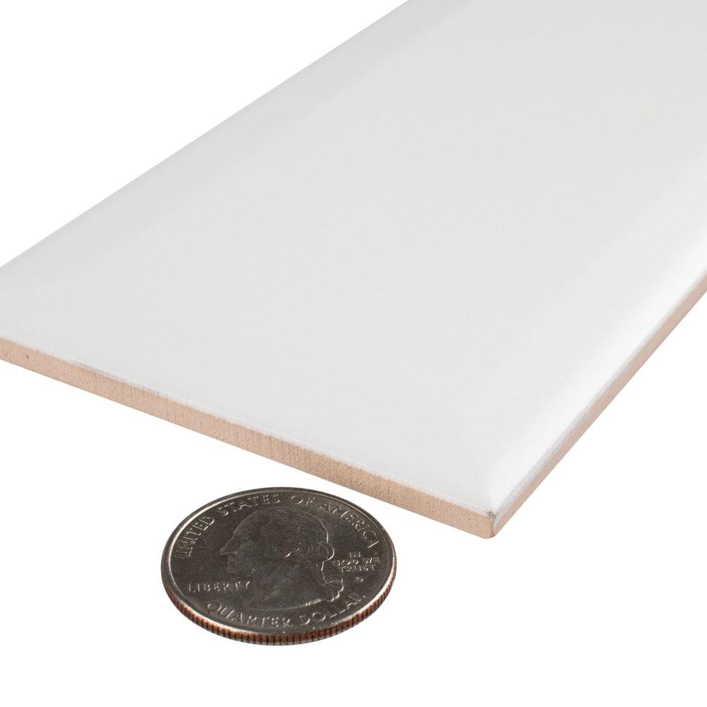 Merola Tile Crown Heights 3" x 6"Beveled Ceramic Subway Wall Tile