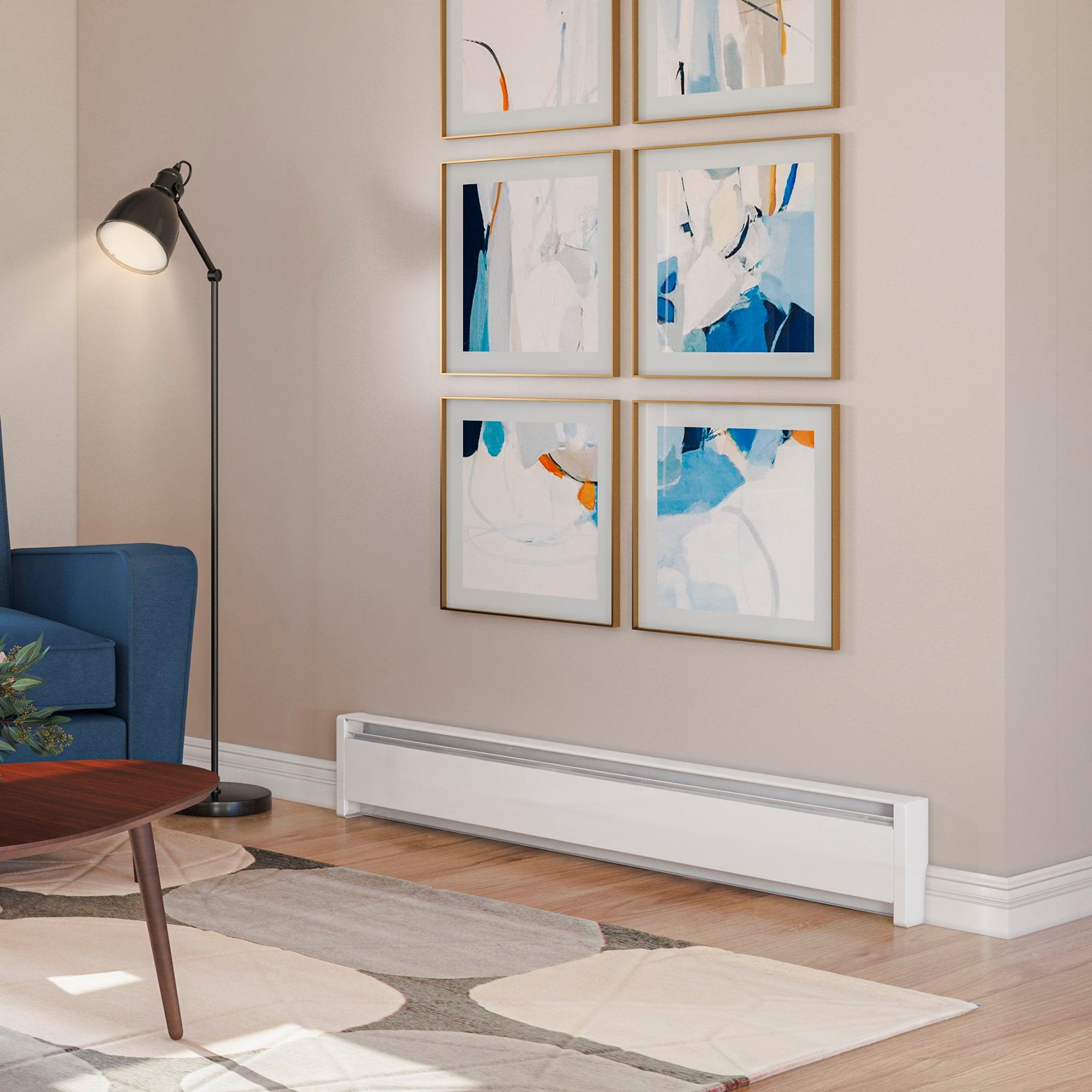 Cadet SoftHeat 59" Electric Hydronic Baseboard Heater (Model: EBHN1000W, Part: 13459), 3415/2560 BTU, 240/208 Volt, 1000/750 Watt, White
