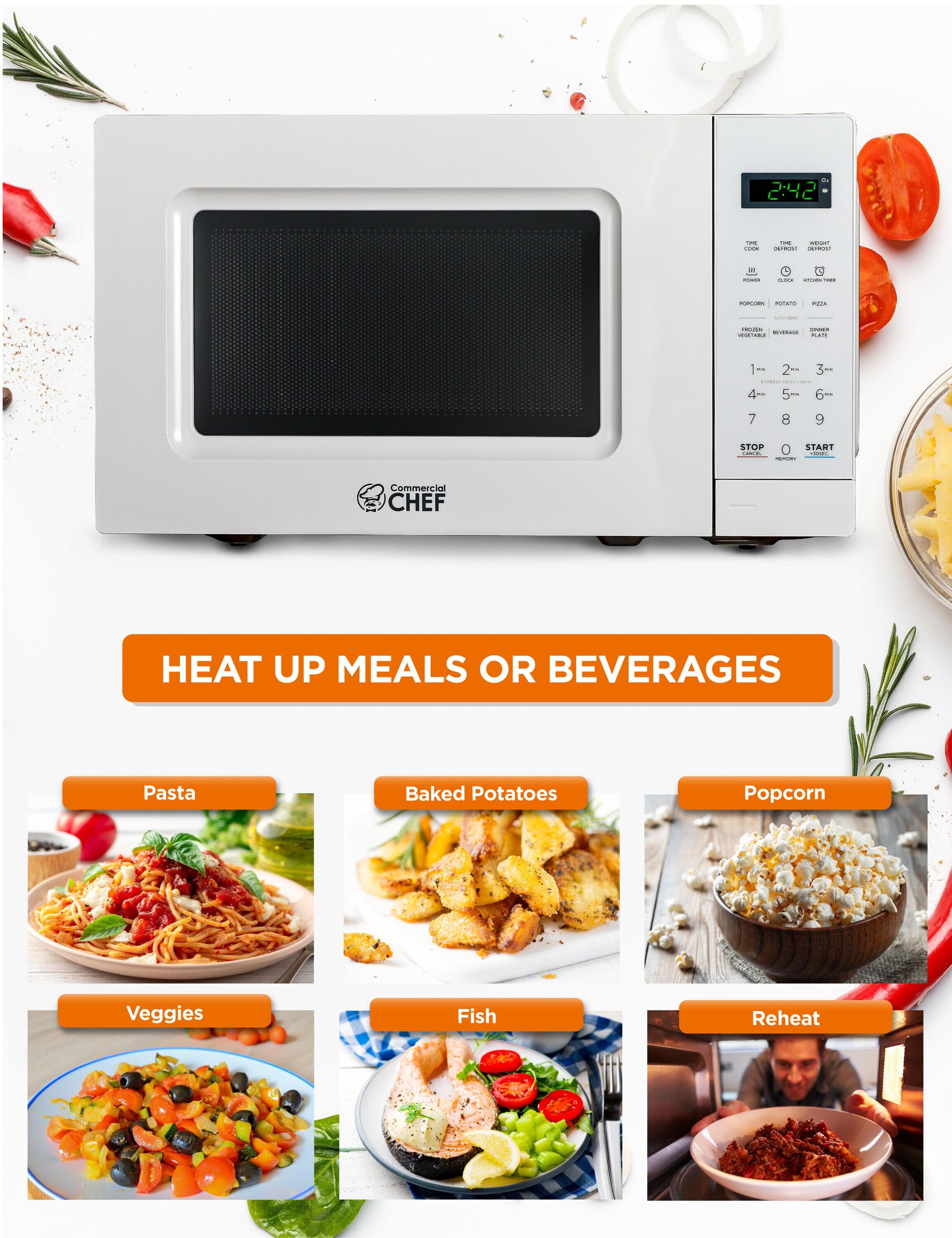 Commercial Chef 0.7 Cubic Feet 700 Watt Countertop Microwave