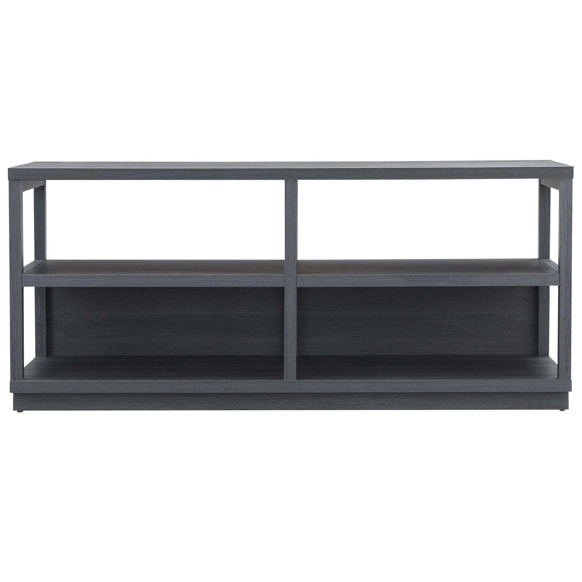 Evelyn&Zoe Thalia Rectangular TV Stand for TV's up to 60", Charcoal Gray