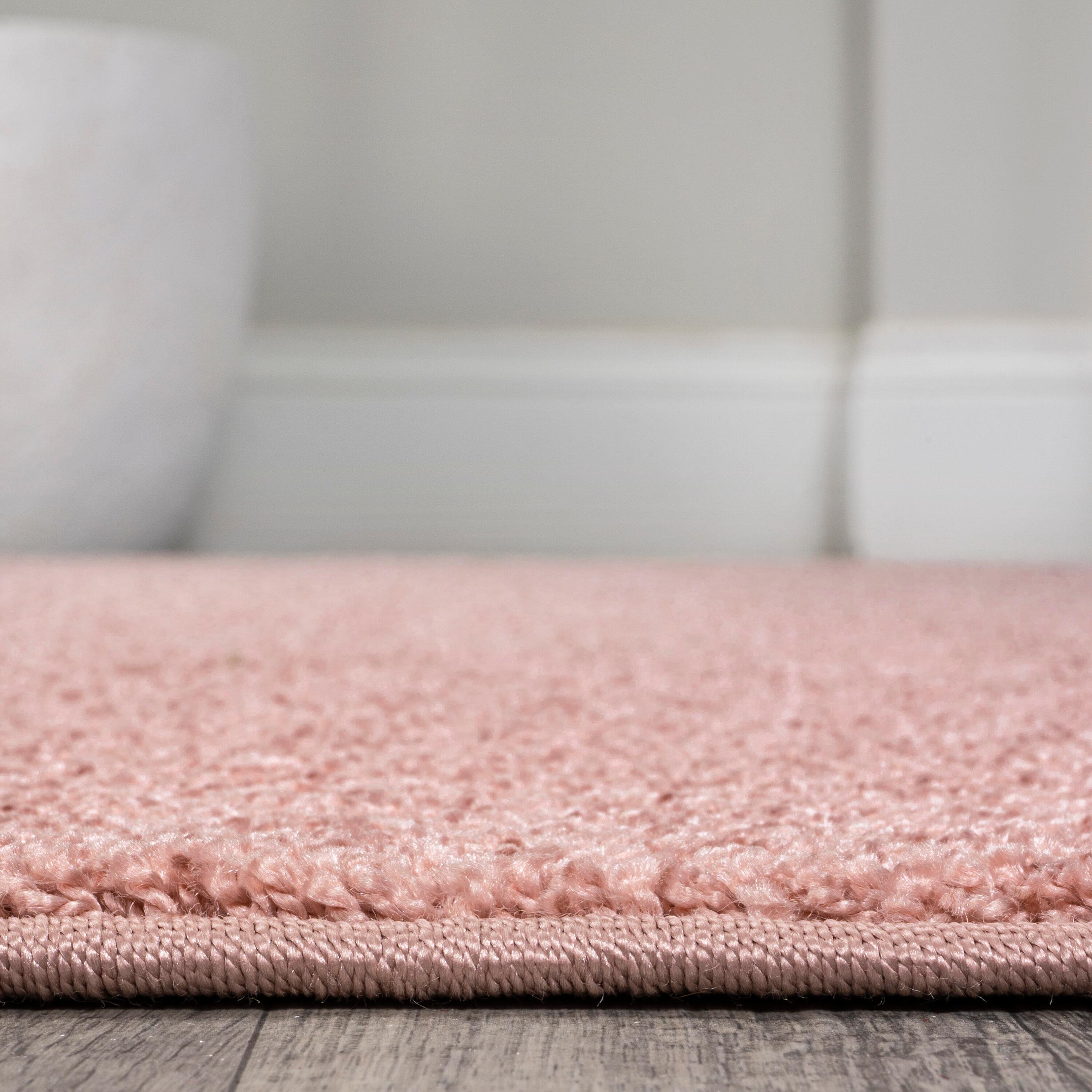8'x10' Haze Solid Low-Pile, Pink - JONATHAN Y