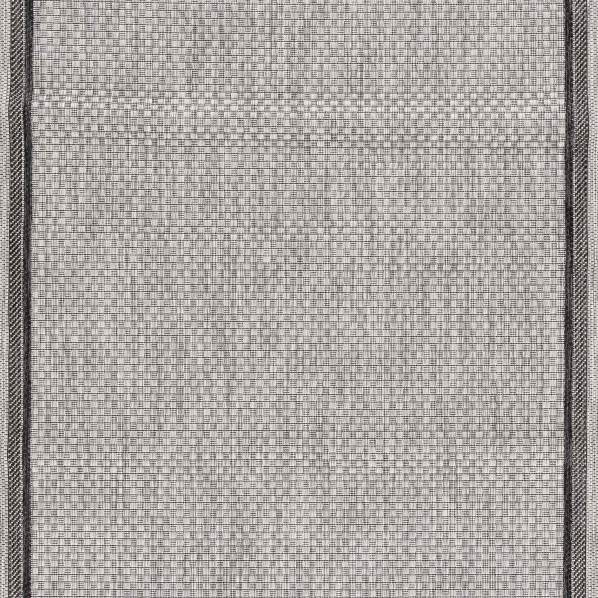 Courtyard CY8475 Power Loomed Indoor and Outdoor Area Rug - Light Grey/Black - 6'7"x6'7" - Safavieh