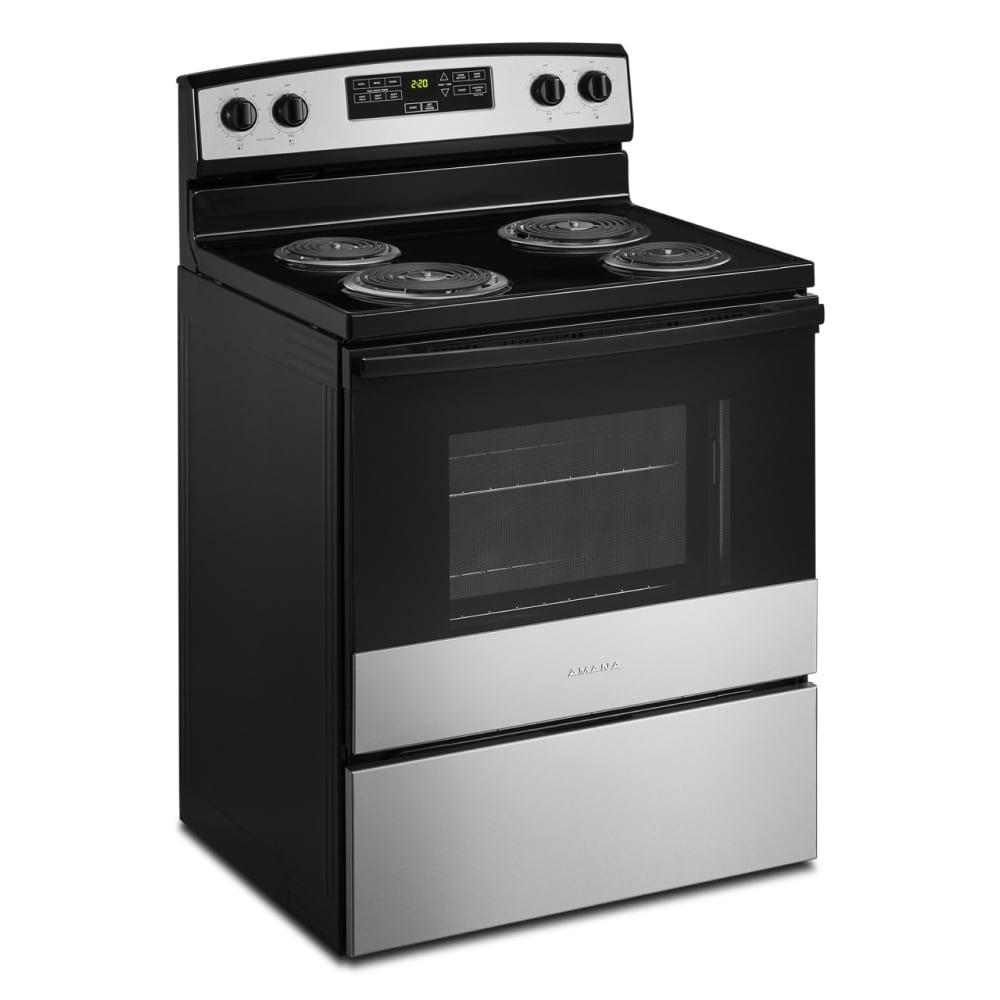Amana 30-inch 4.8 cu ft Electric Range in Stainless Steel