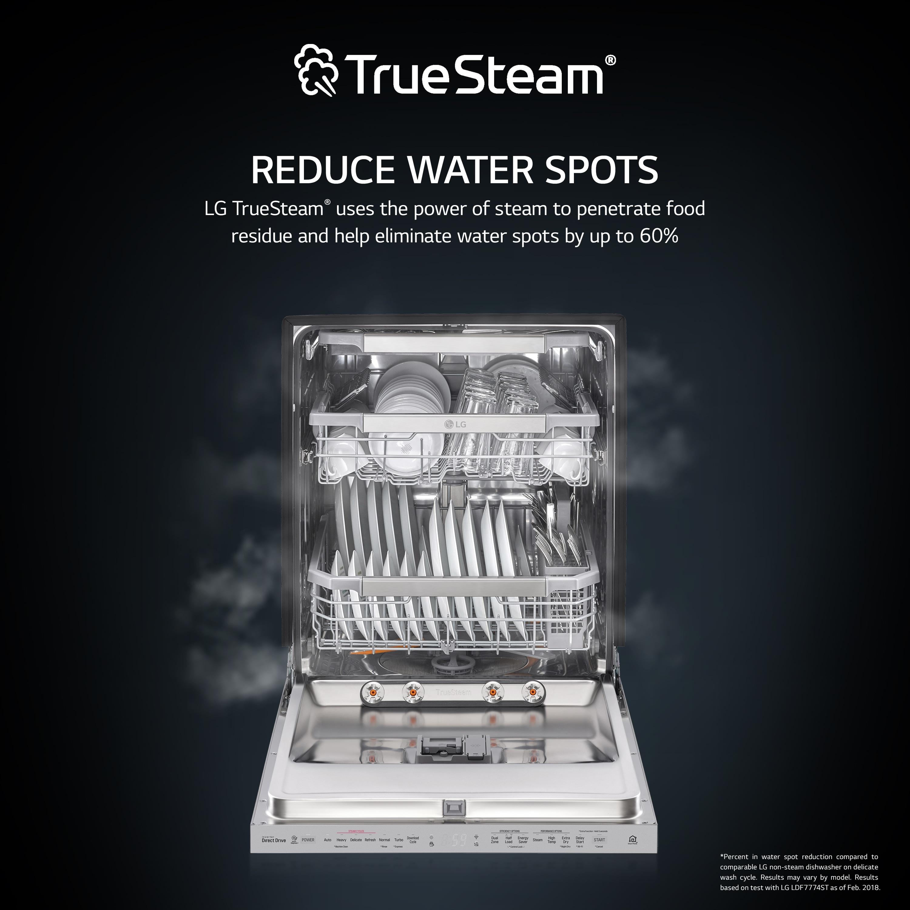 LG LG Smart Top Control Dishwasher with 1-Hour Wash & Dry, QuadWash® Pro, TrueSteam ®and Dynamic Heat Dry LDTH7972S