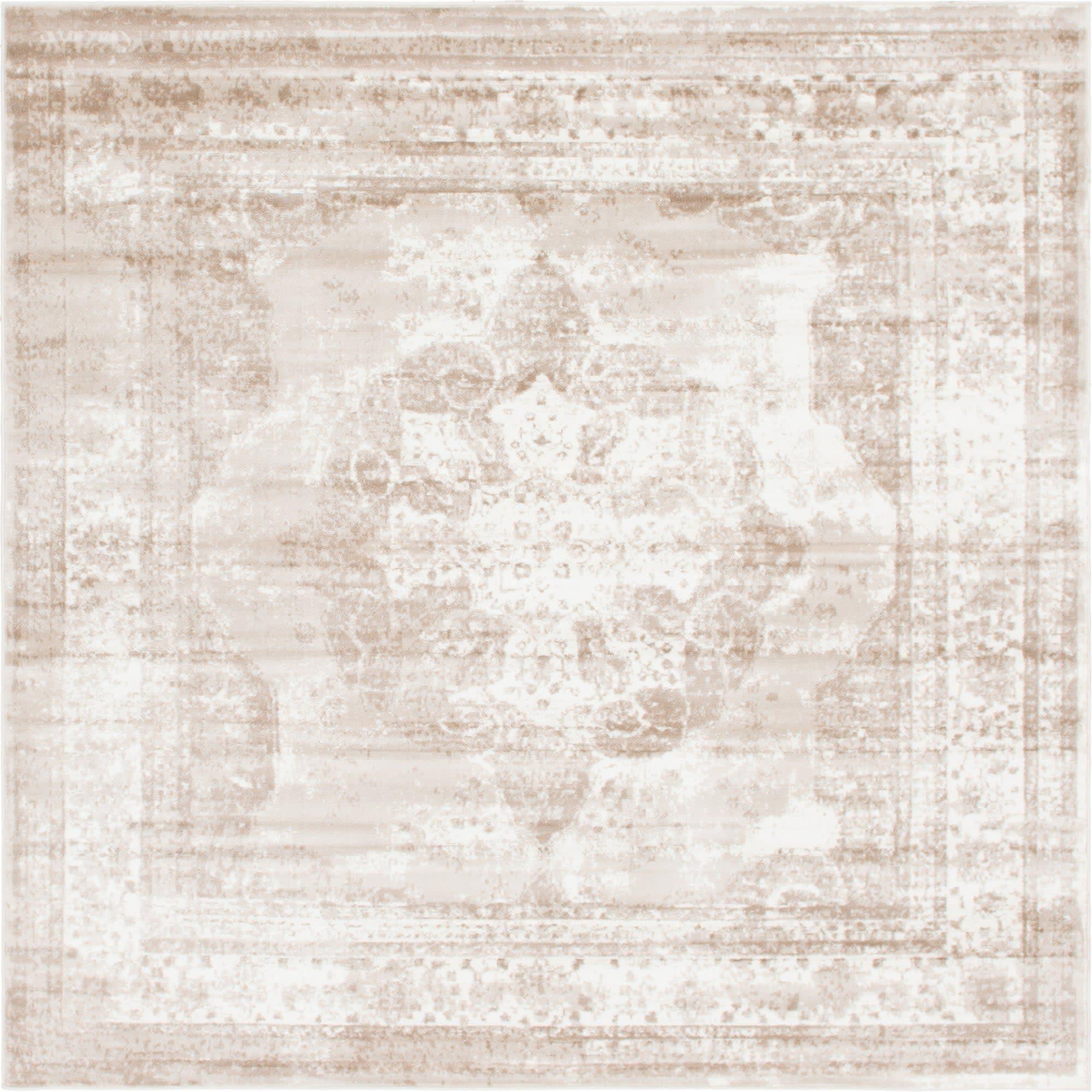 Unique Loom 8' 0 x 8' 0 Sofia Salle Garnier Beige Area Rug