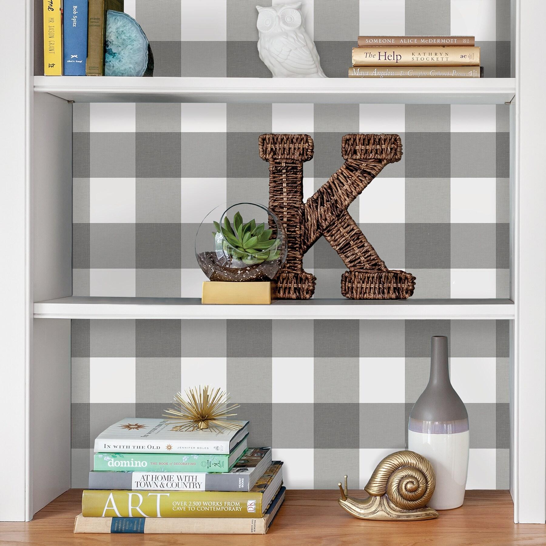 InHome Homestead Plaid Peel & Stick Wallpaper, 198-in by 20.5-in