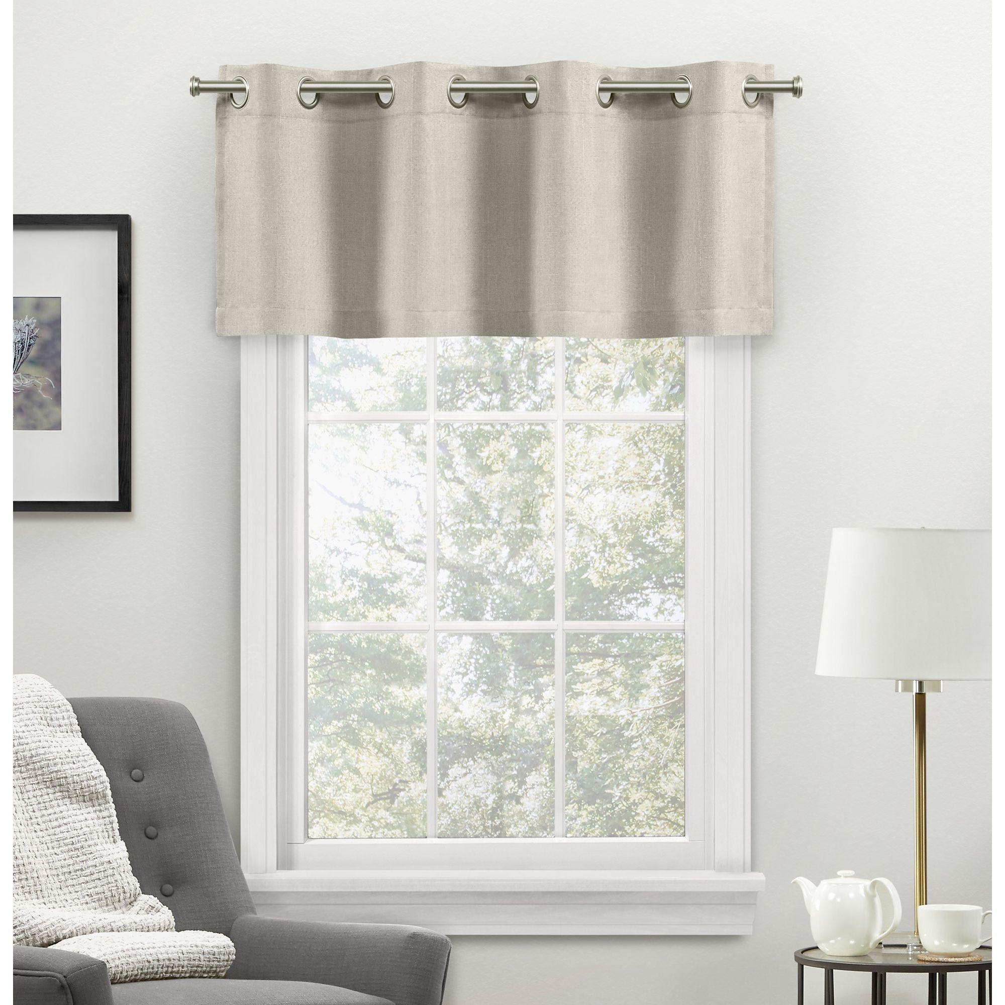 18"x54" Loha Light Filtering Window Valance Grommet Off-White - Exclusive Home