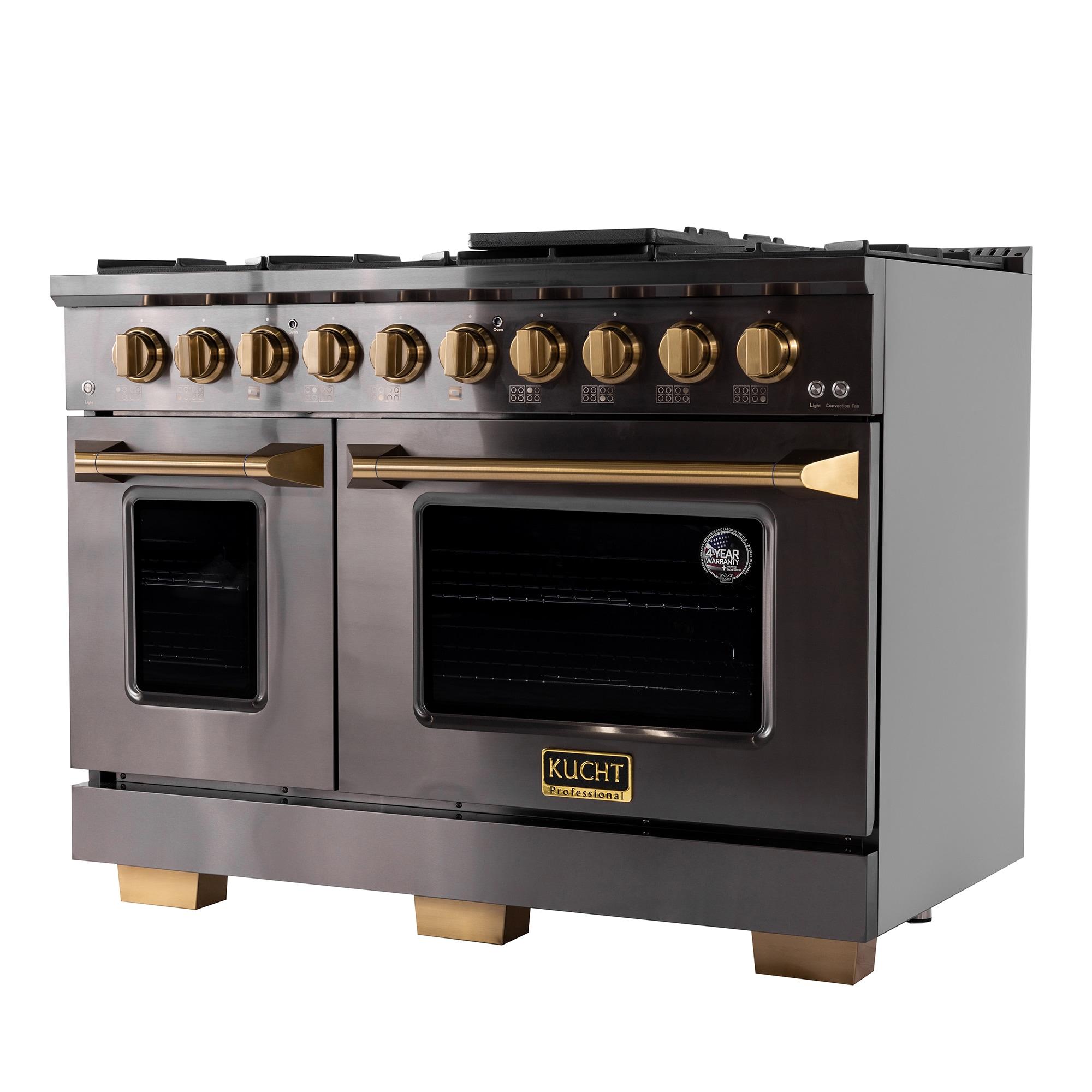 Gemstone Professional 48-in Natural Gas Range in Titanium Stainless Steel