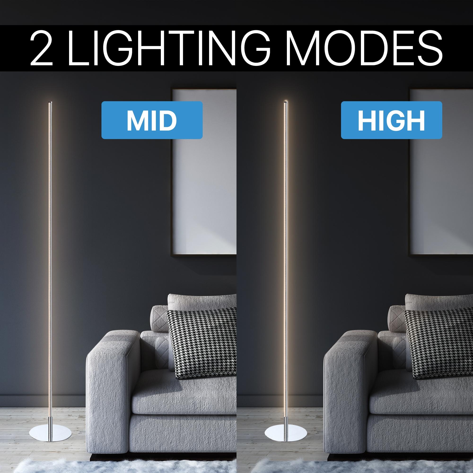 Iris 59.5 in. Chrome Integrated LED Floor Lamp