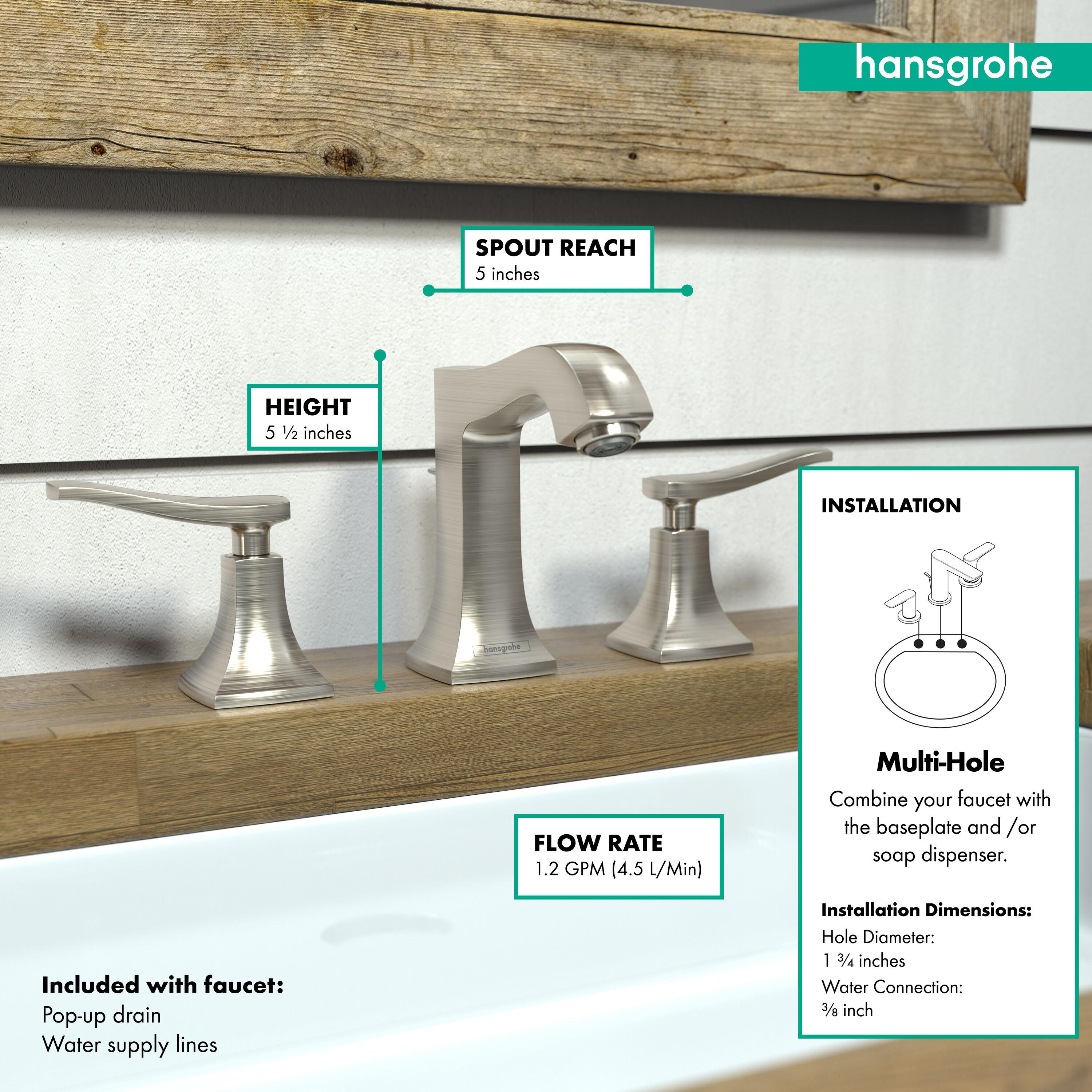 Metris C Two Handles Widespread Bathroom Faucet