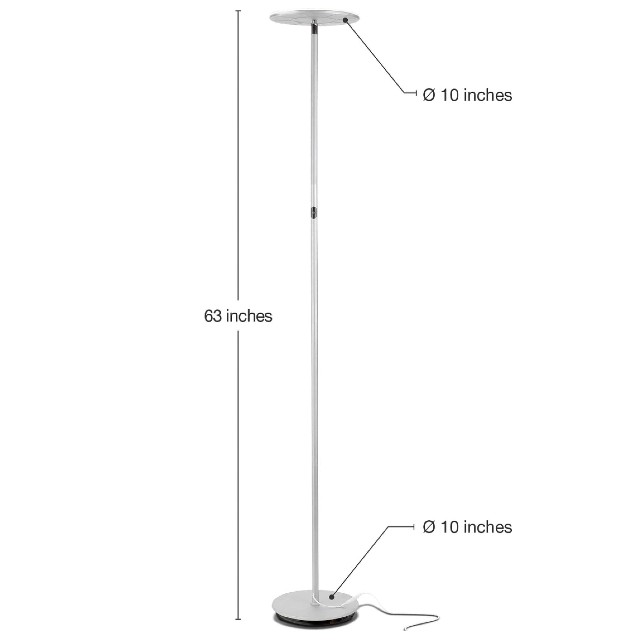 Industrial Dimmable LED Floor Lamp with Adjustable Head