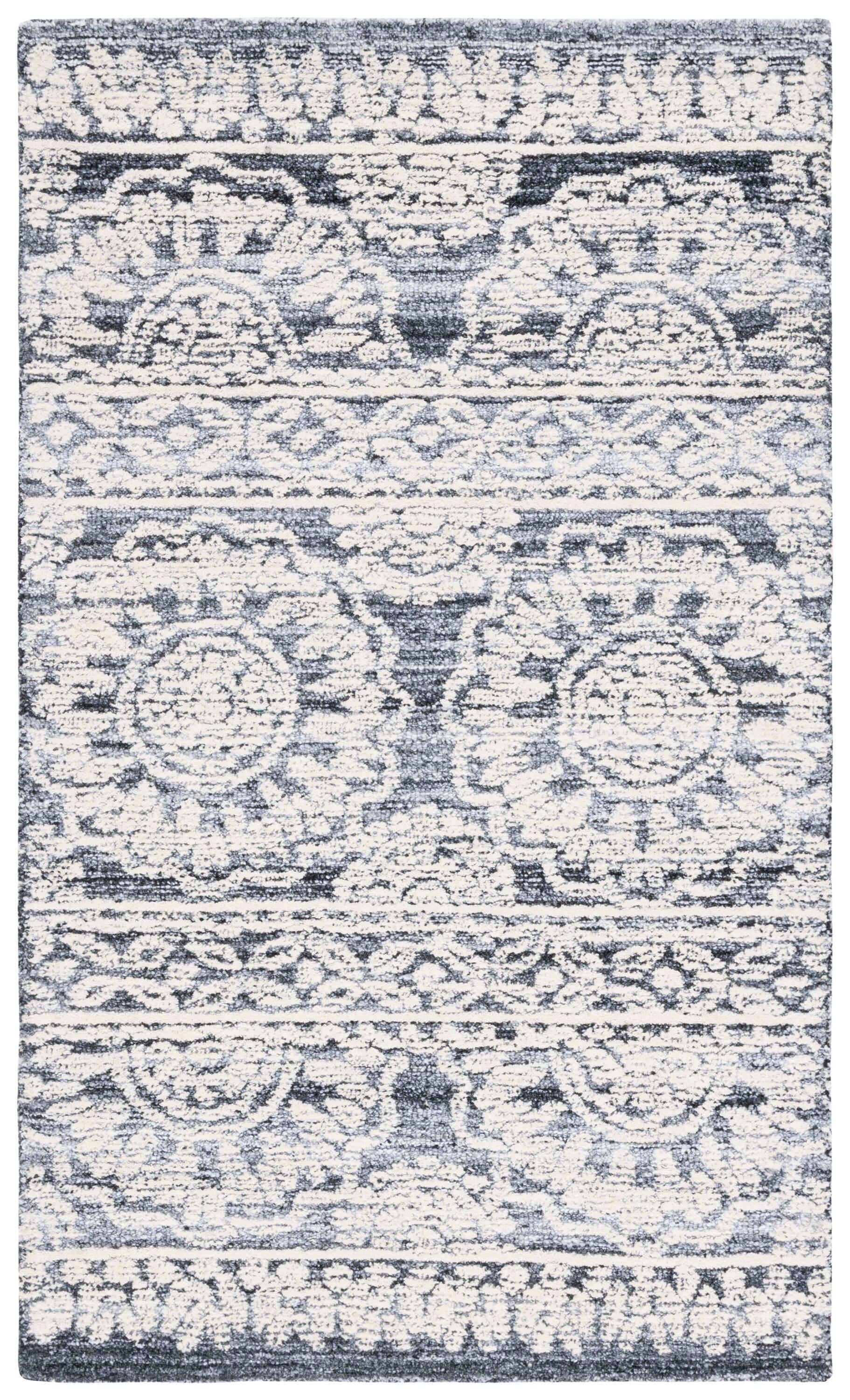 Metro MET910 Hand Tufted Area Rug - Gray/Ivory - 3'x5' - Safavieh.