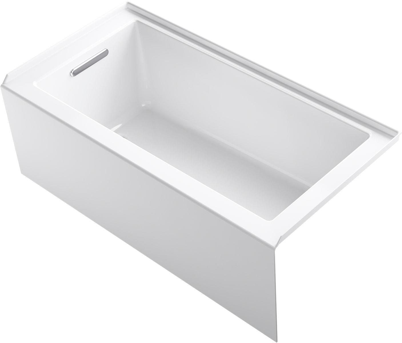 Underscore 60" x 30" Rectangular Alcove Soaking Bathtub with Integral Apron