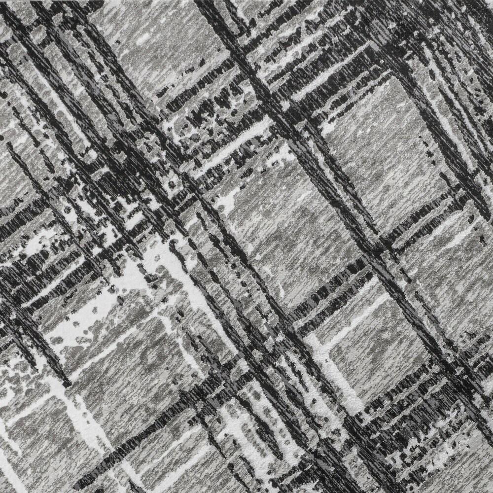 JONATHAN Y Slant Modern Abstract Black/Gray 3 ft. x 5 ft. Area Rug